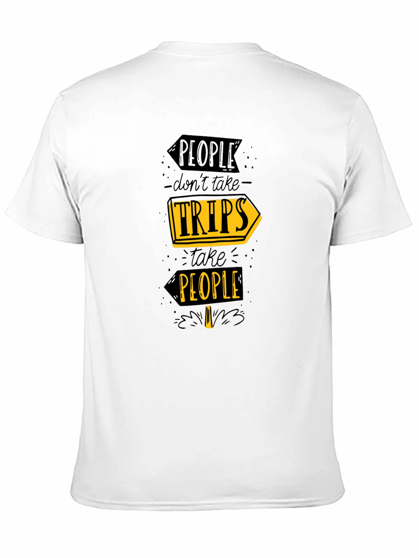 People Not Trips Black Graphic Tee