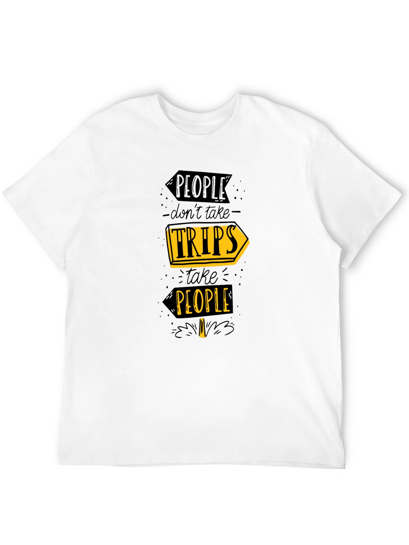 People Not Trips Black Graphic Tee