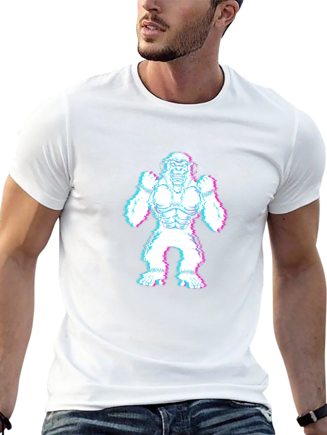 Glitch Gorilla Black T-Shirt