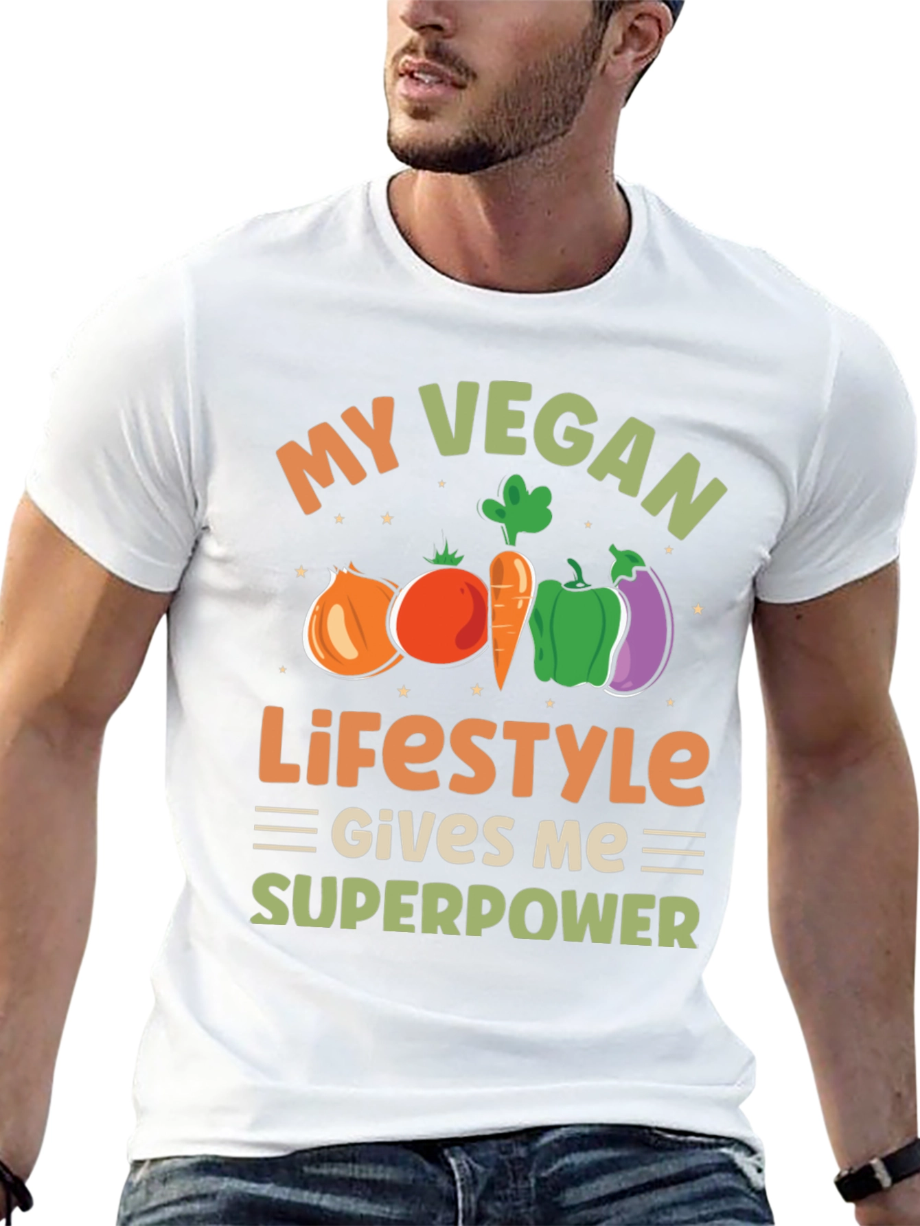 Vegan Lifestyle T-Shirt - Superpower Design