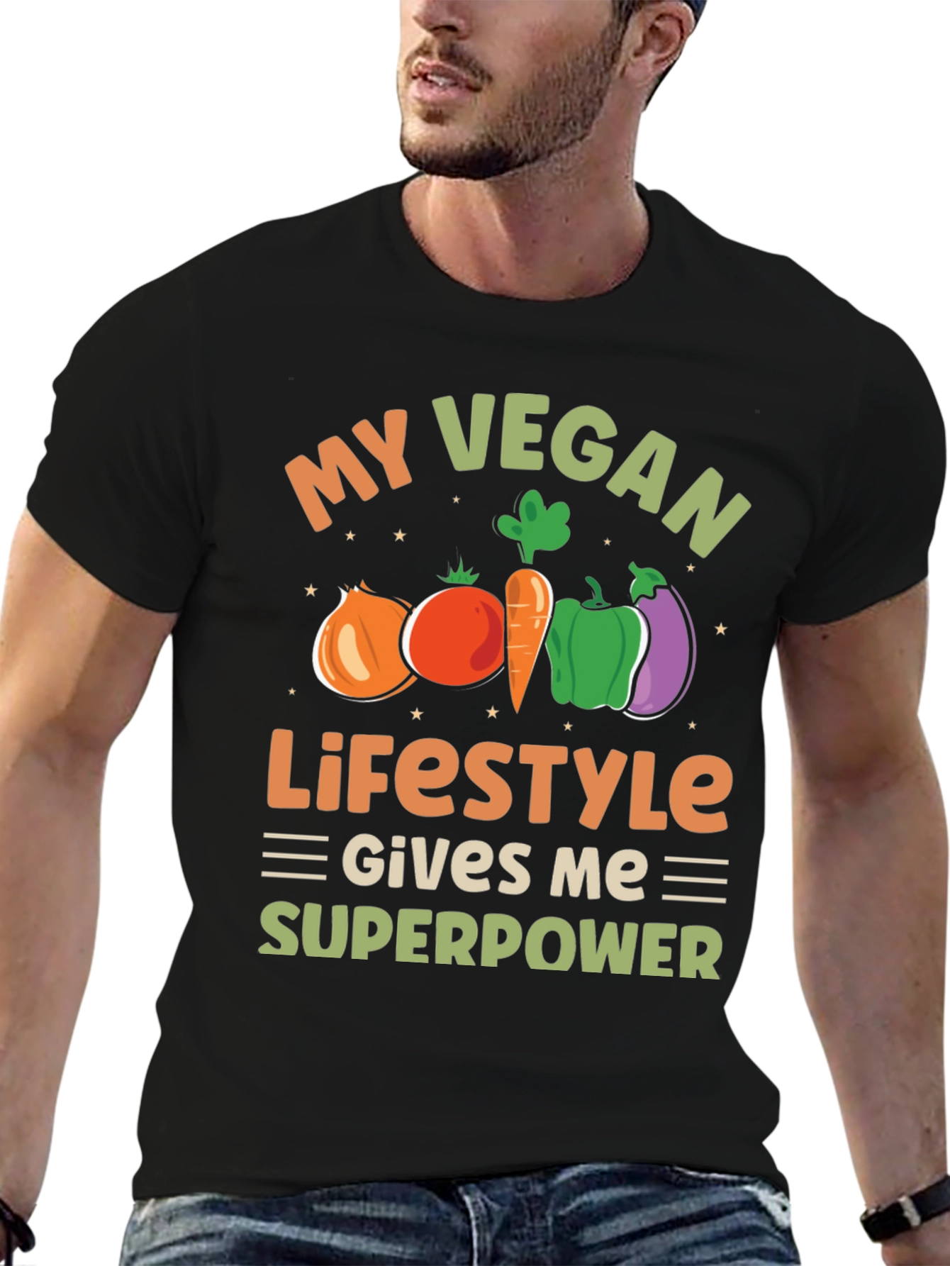 Vegan Lifestyle T-Shirt - Superpower Design