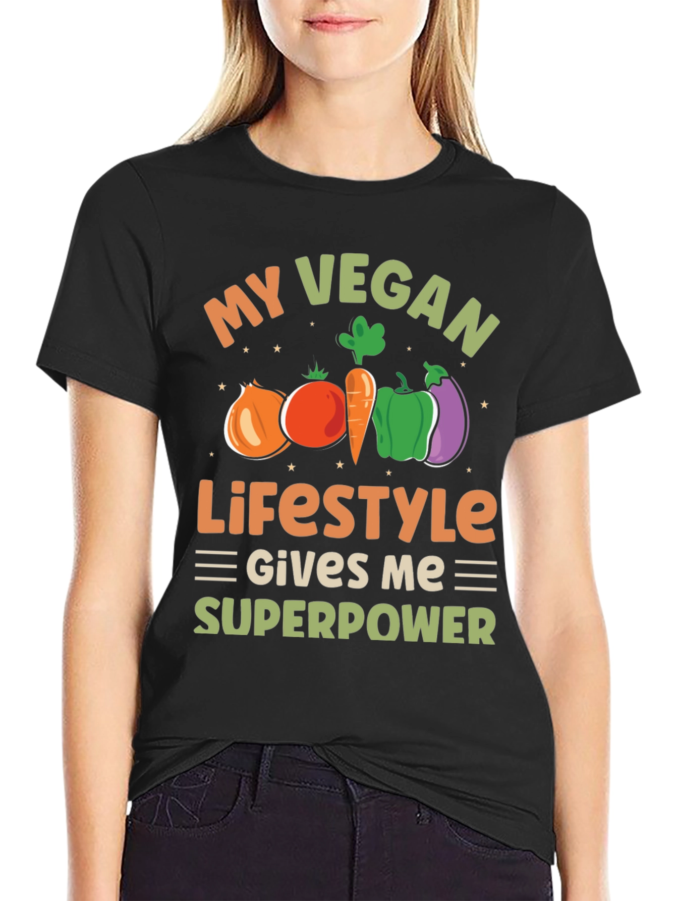 Vegan Lifestyle T-Shirt - Superpower Design