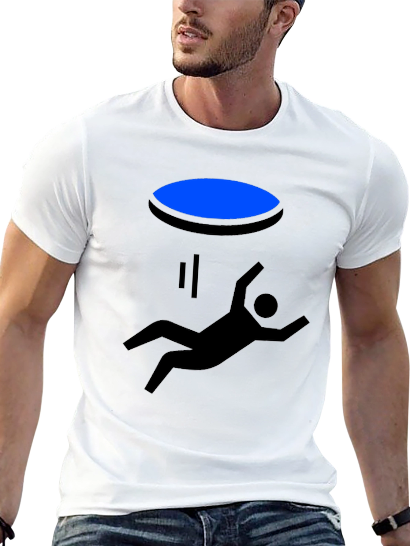 Portal Falling Man Graphic Tee - Black