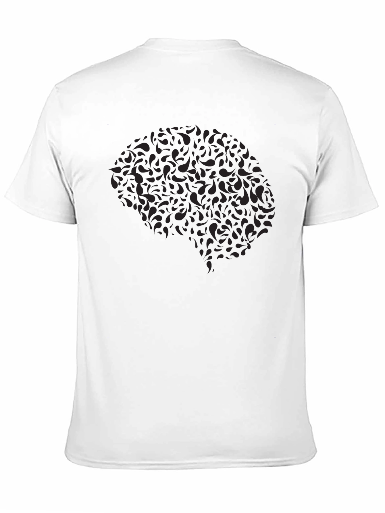 Abstract Brain Tee - Black Graphic T-Shirt
