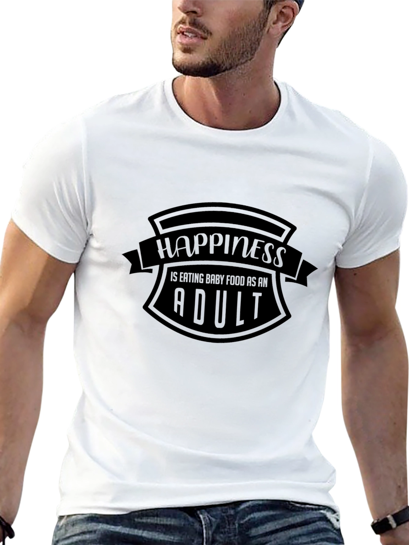 Happiness Baby Food Adult Funny Tee