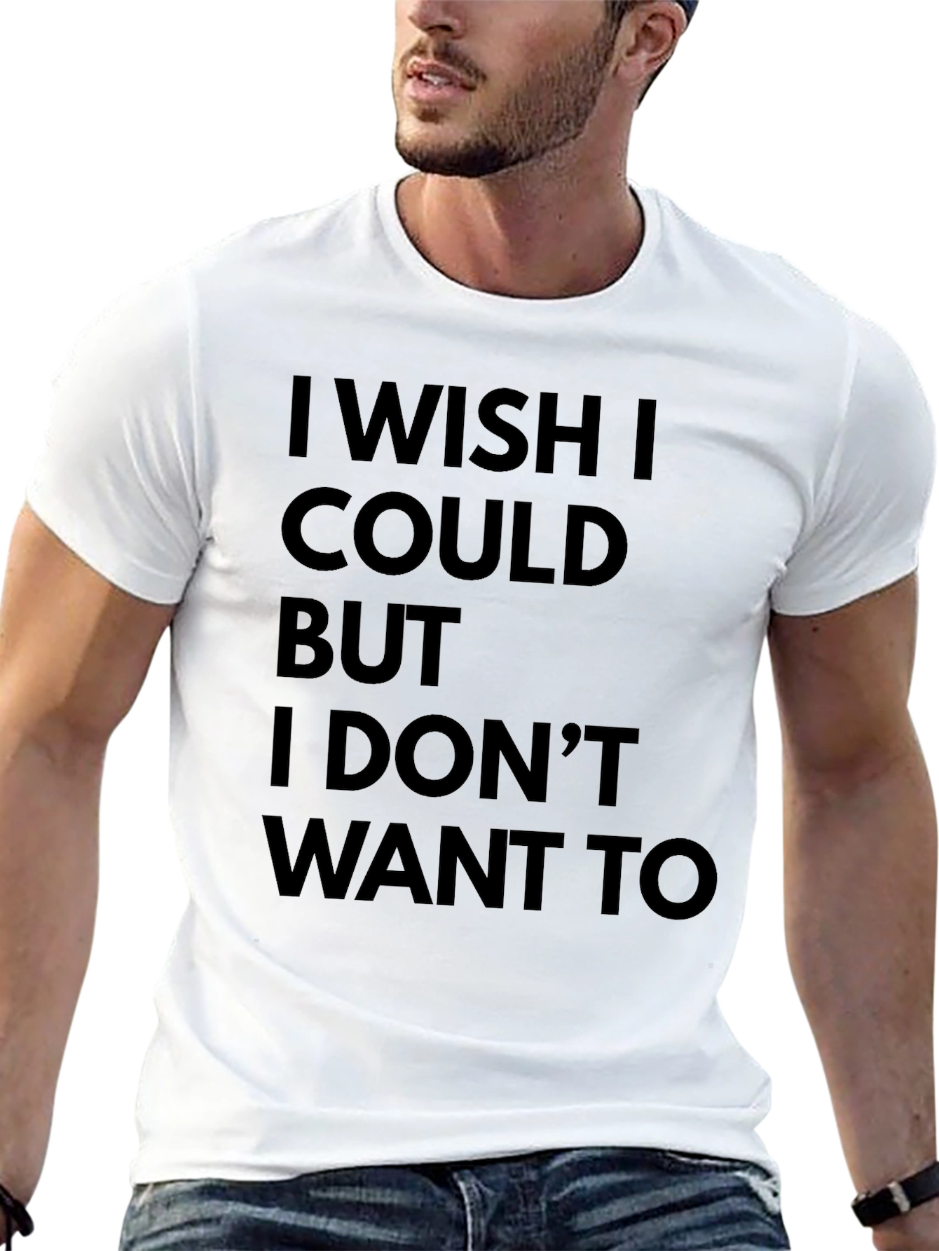 Funny I Wish I Could T-Shirt - Black