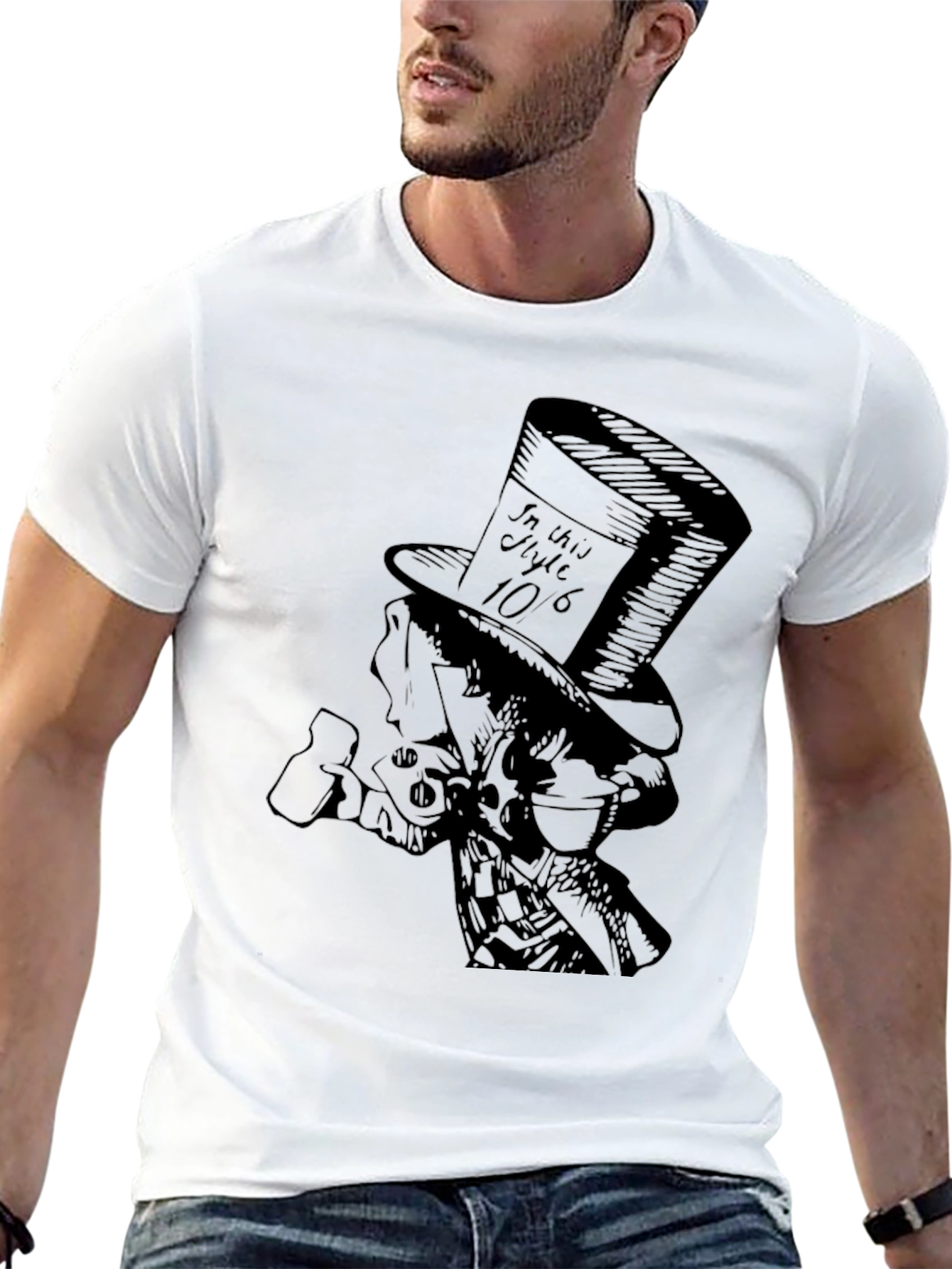 Mad Hatter Graphic Tee - Black