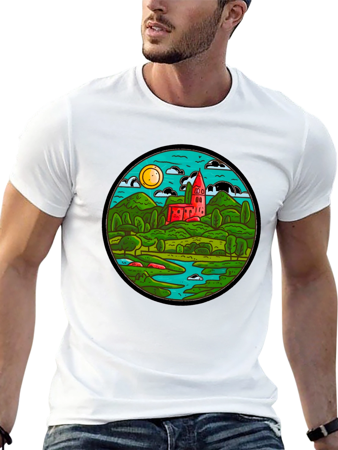 Nature Scene Graphic T-Shirt