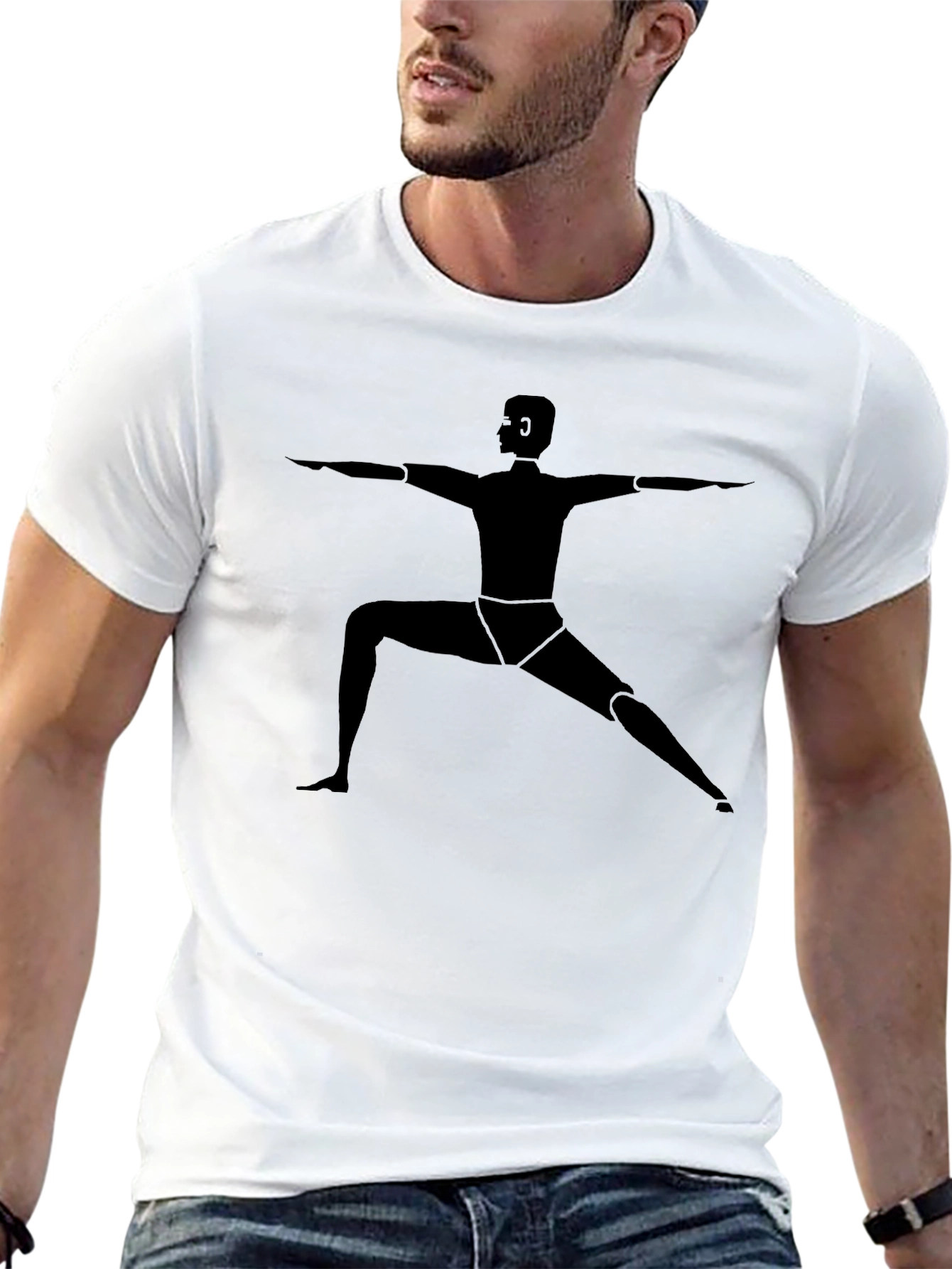 Warrior Pose Graphic Tee - Yoga Inspired T-Shirt