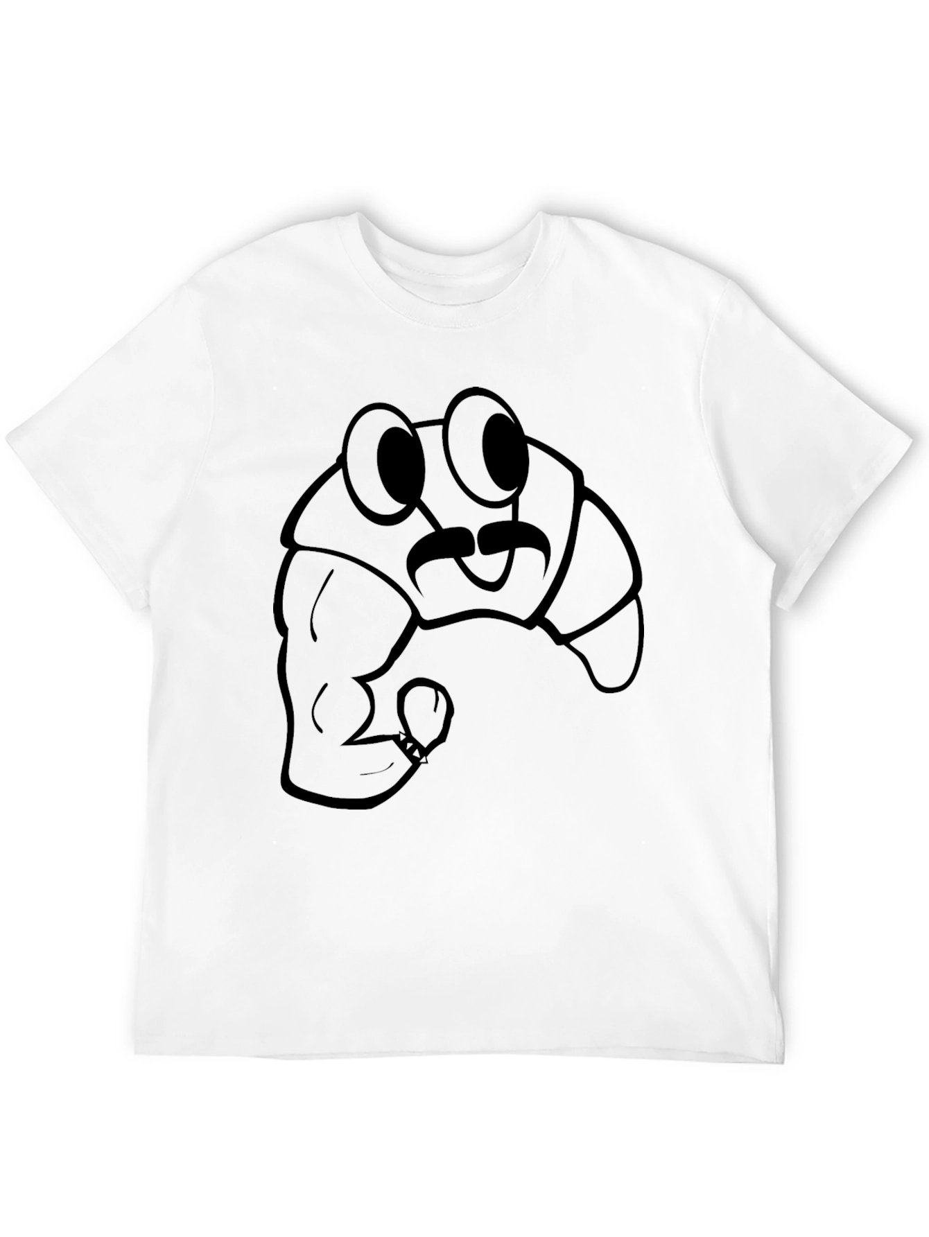 Funny Croissant Boxer T-Shirt - Unique Graphic Tee