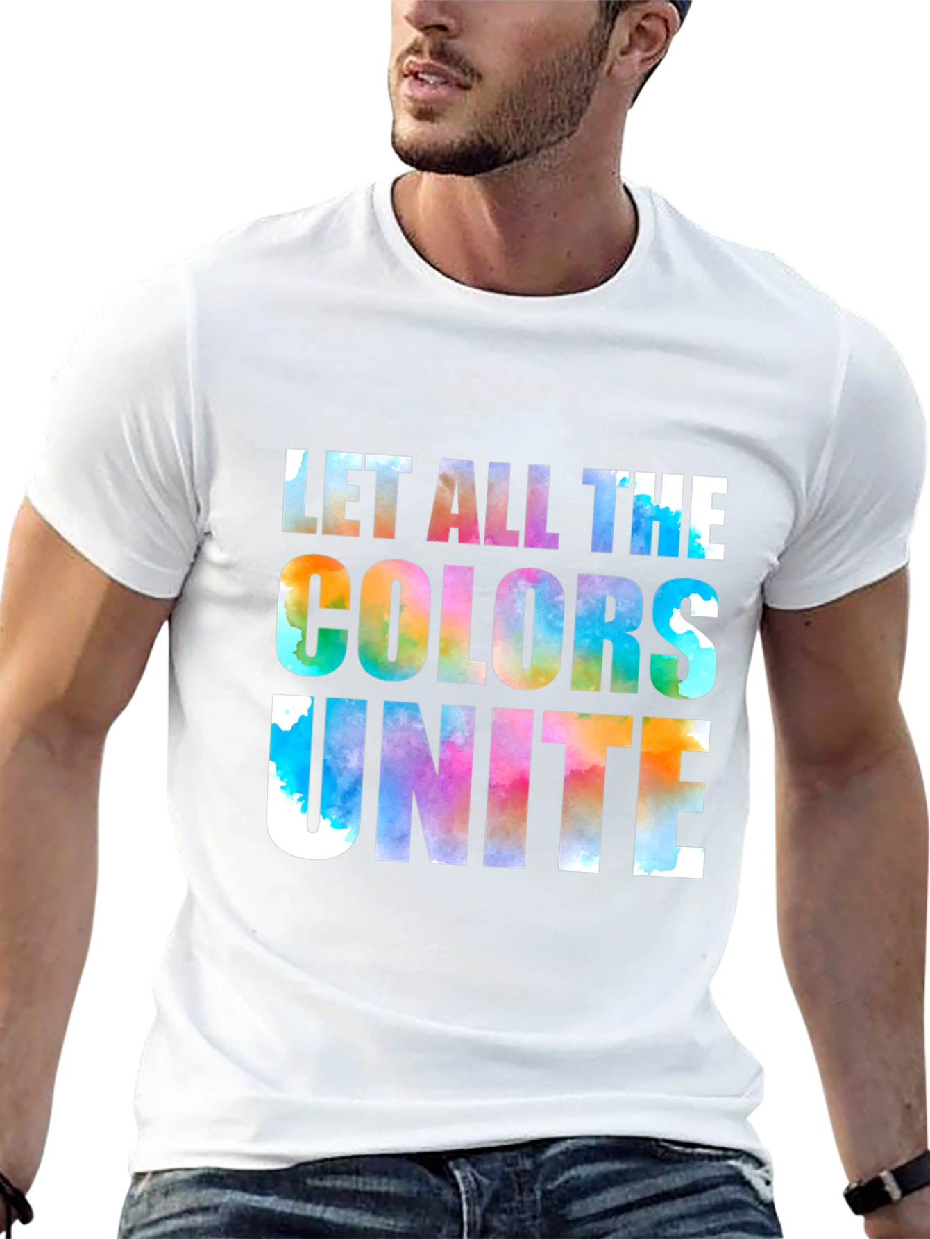 Colorful Unite Graphic T-Shirt