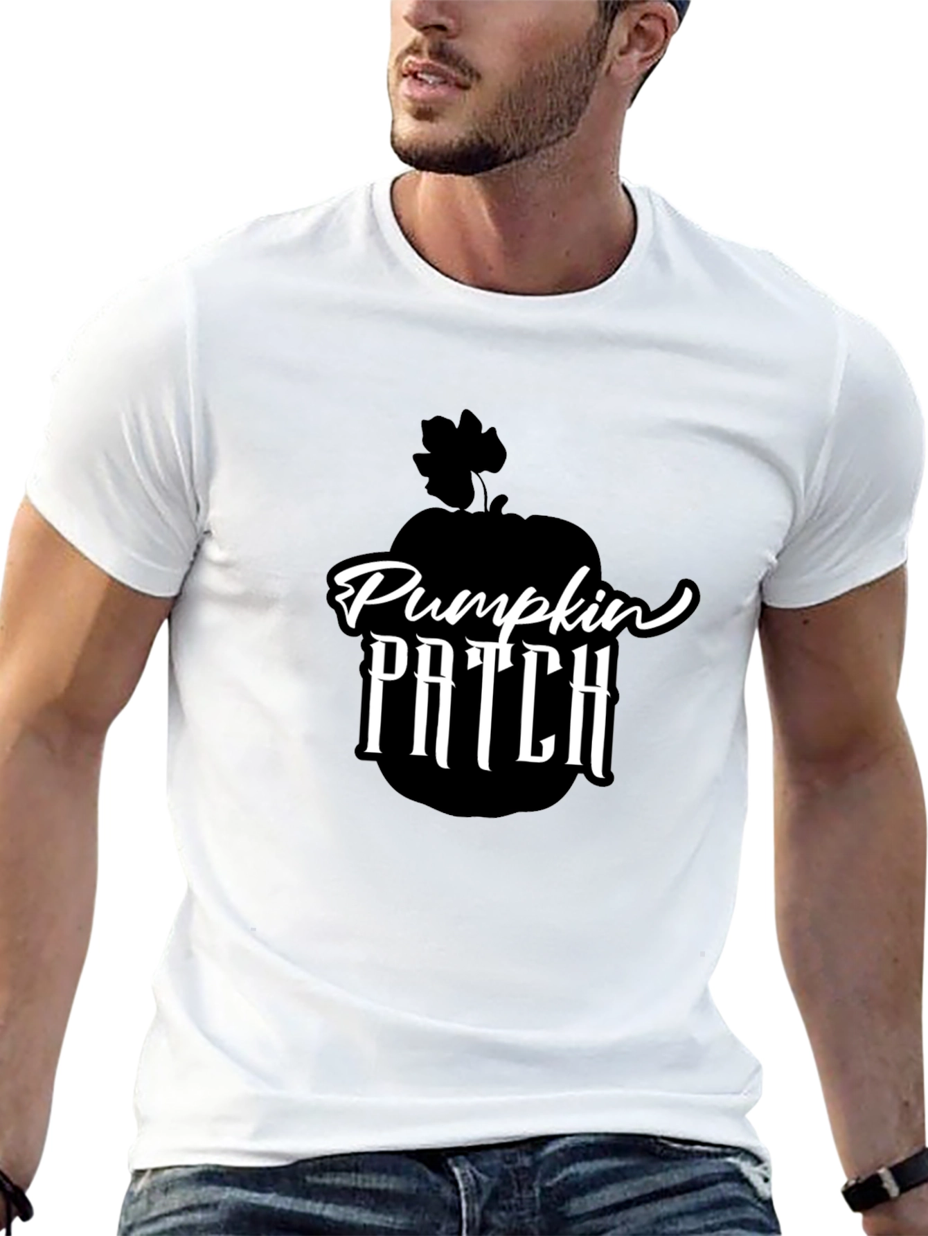 Pumpkin Patch Graphic Tee - Black Cotton Shirt
