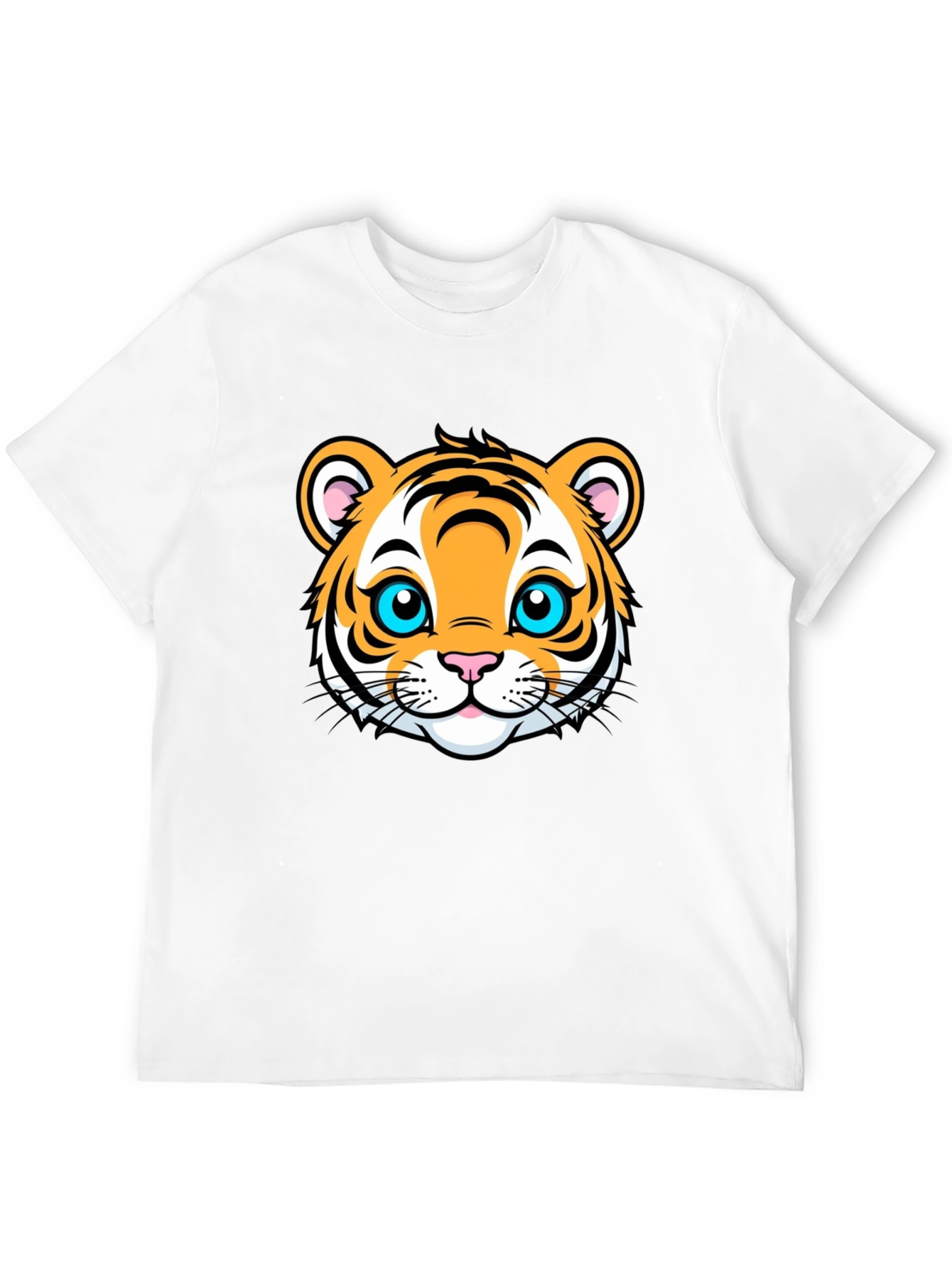 Tiger Face Graphic Black T-Shirt