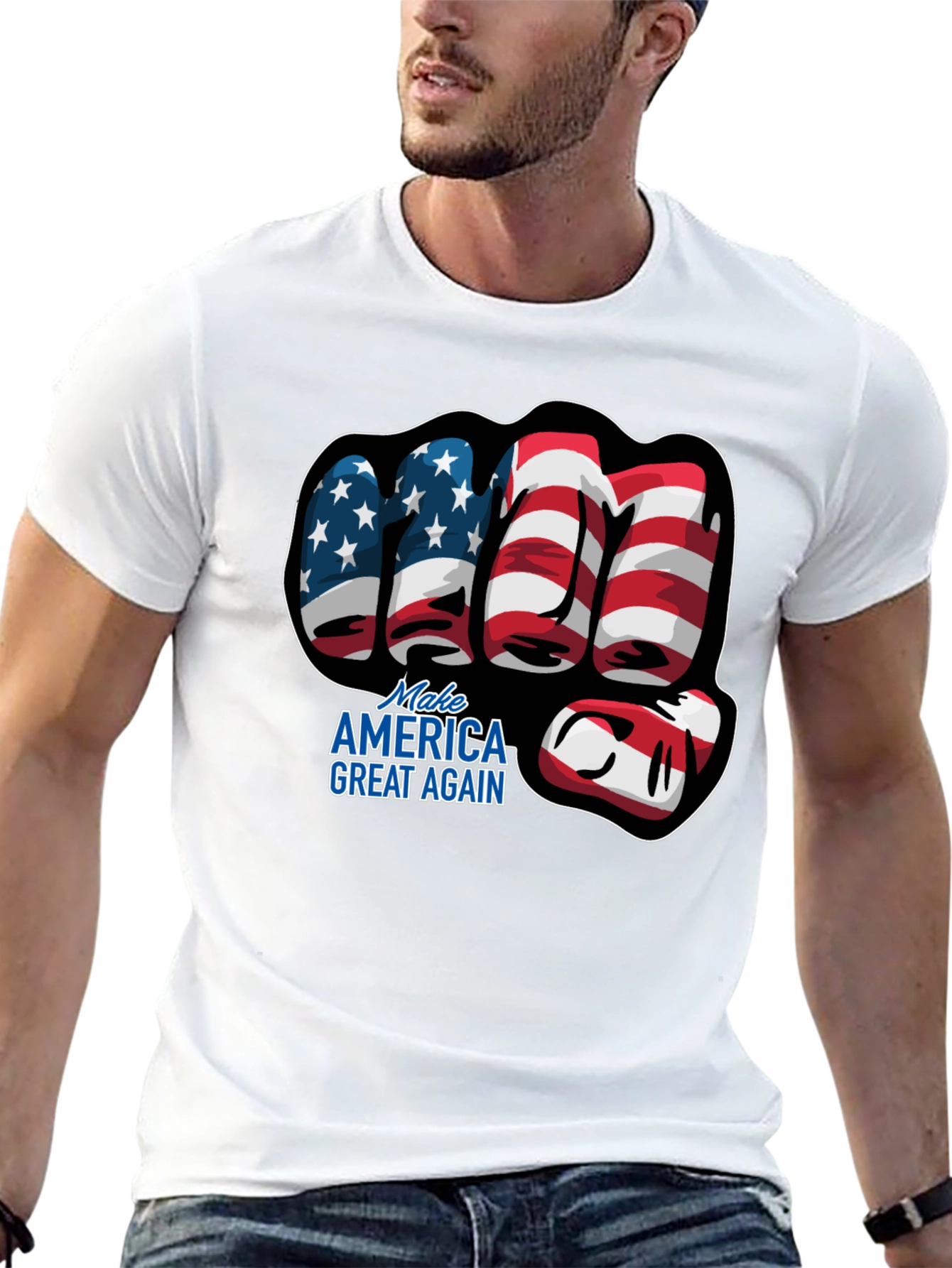 MAGA American Flag Fist T-Shirt
