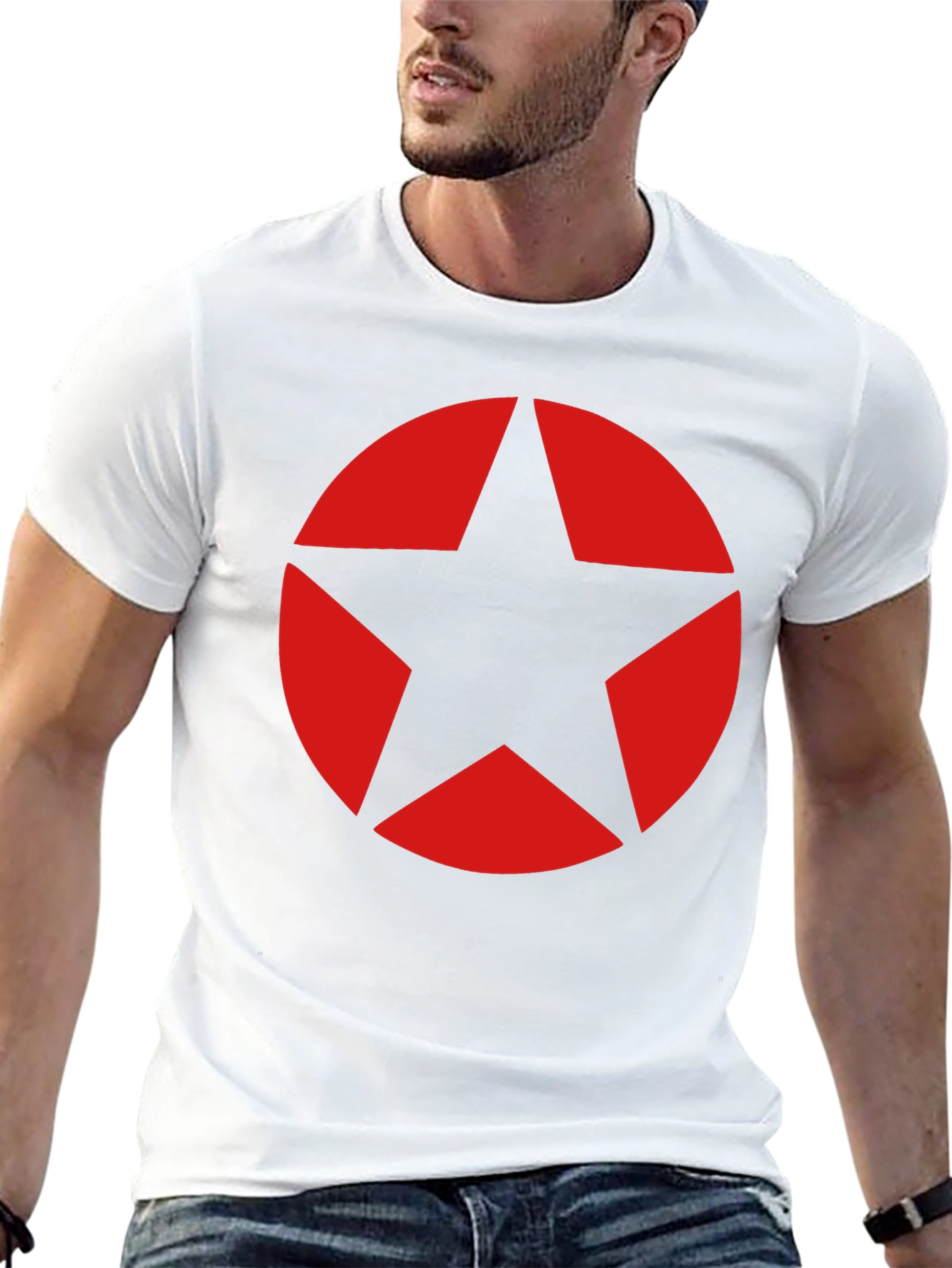 Red Star Graphic Black T-Shirt