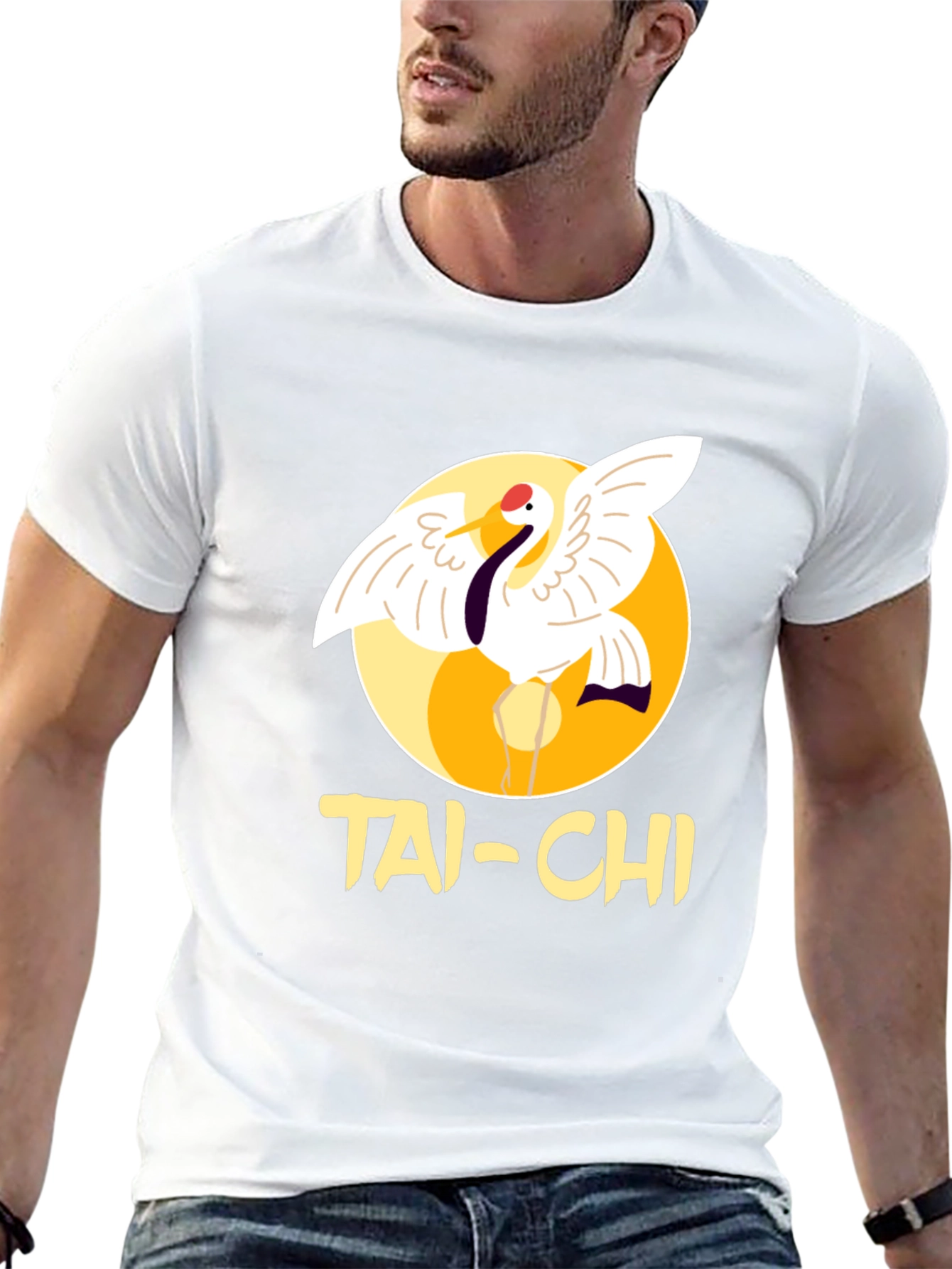 Tai-Chi Crane Graphic T-Shirt - Martial Arts