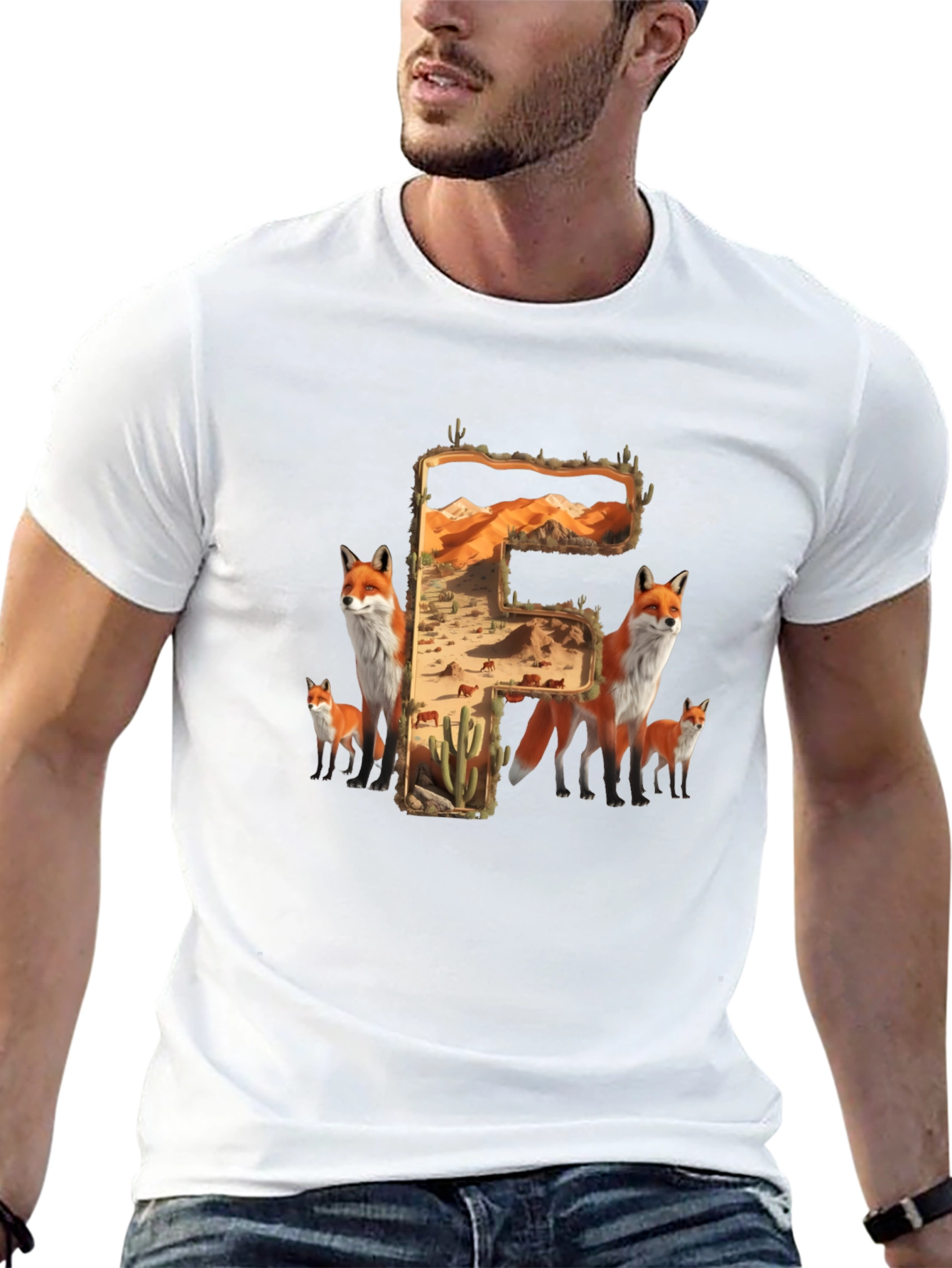 Fox Desert Letter F T-Shirt