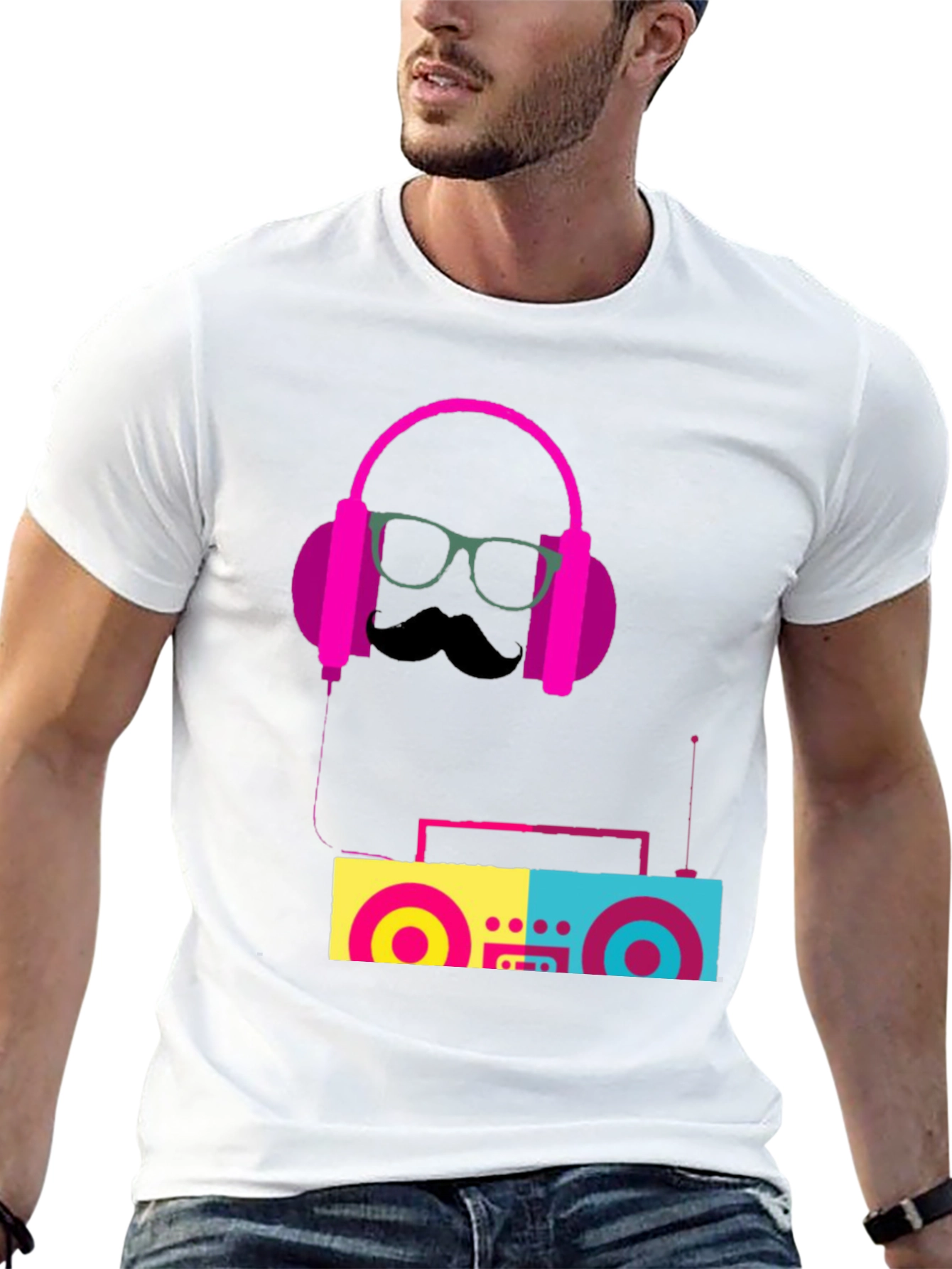 Retro Beats T-Shirt: Cool Boombox Graphic Tee