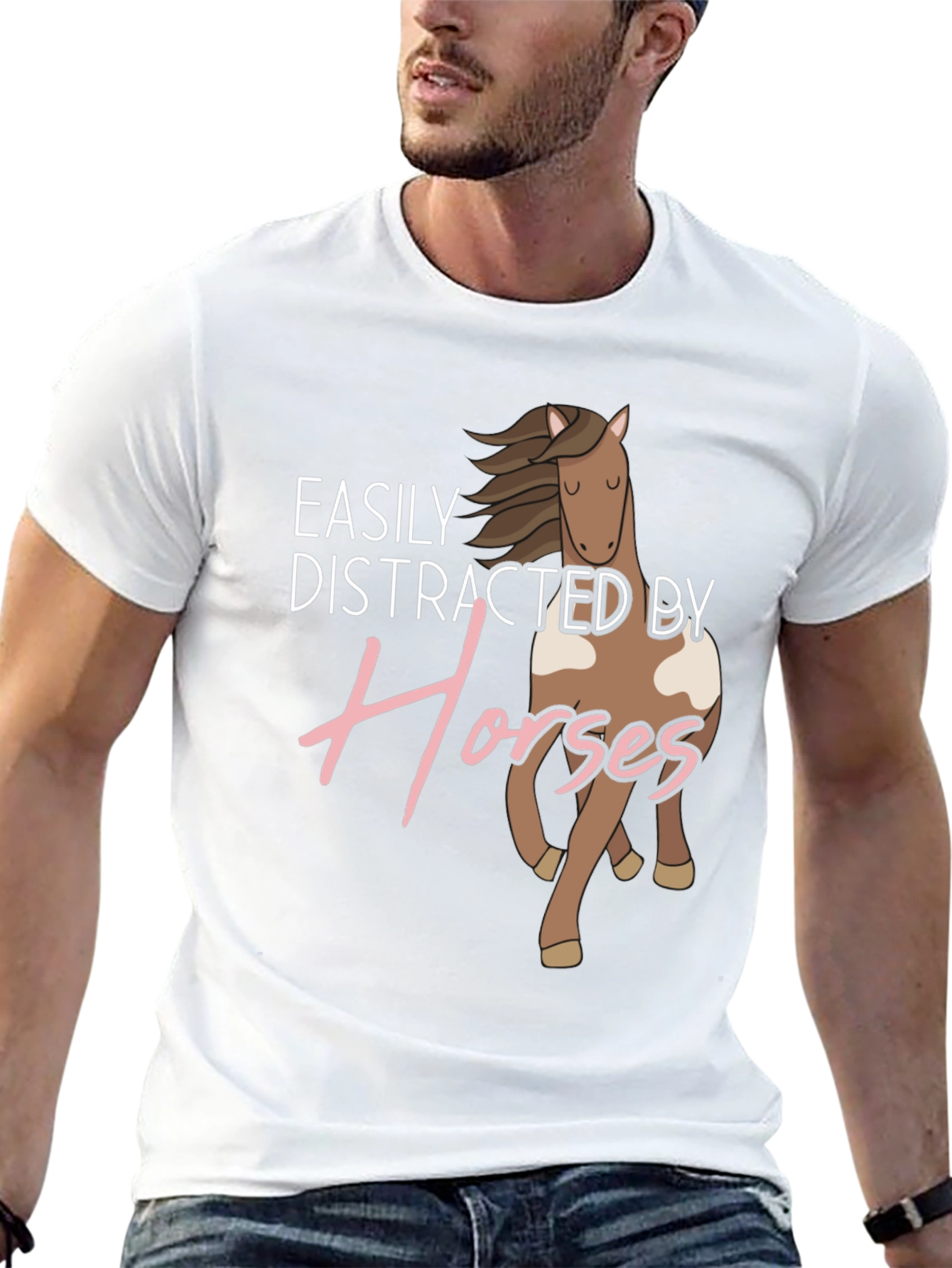 Easily Distracted By Horses Graphic Tee