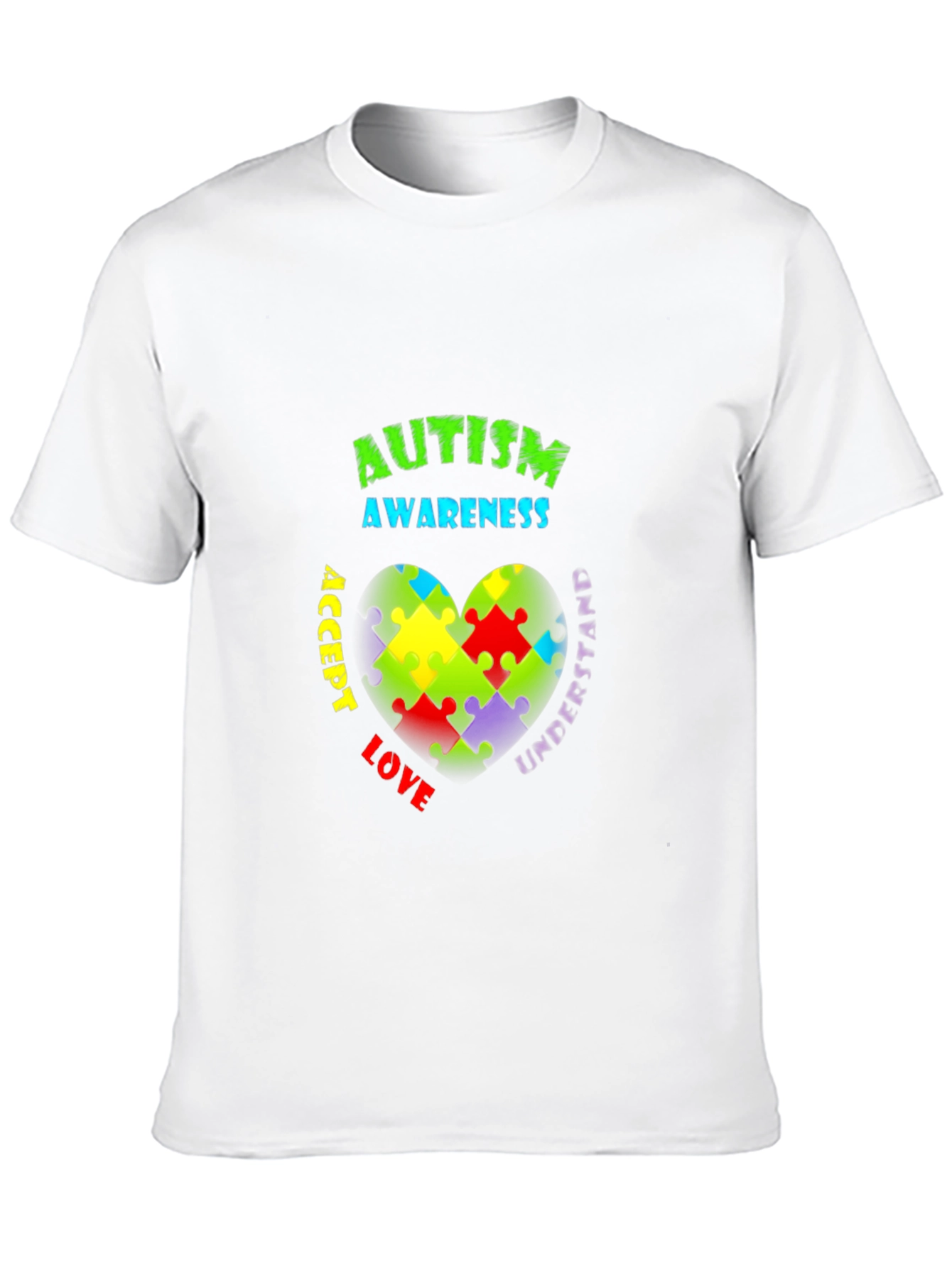 Autism Awareness Heart Puzzle T-Shirt