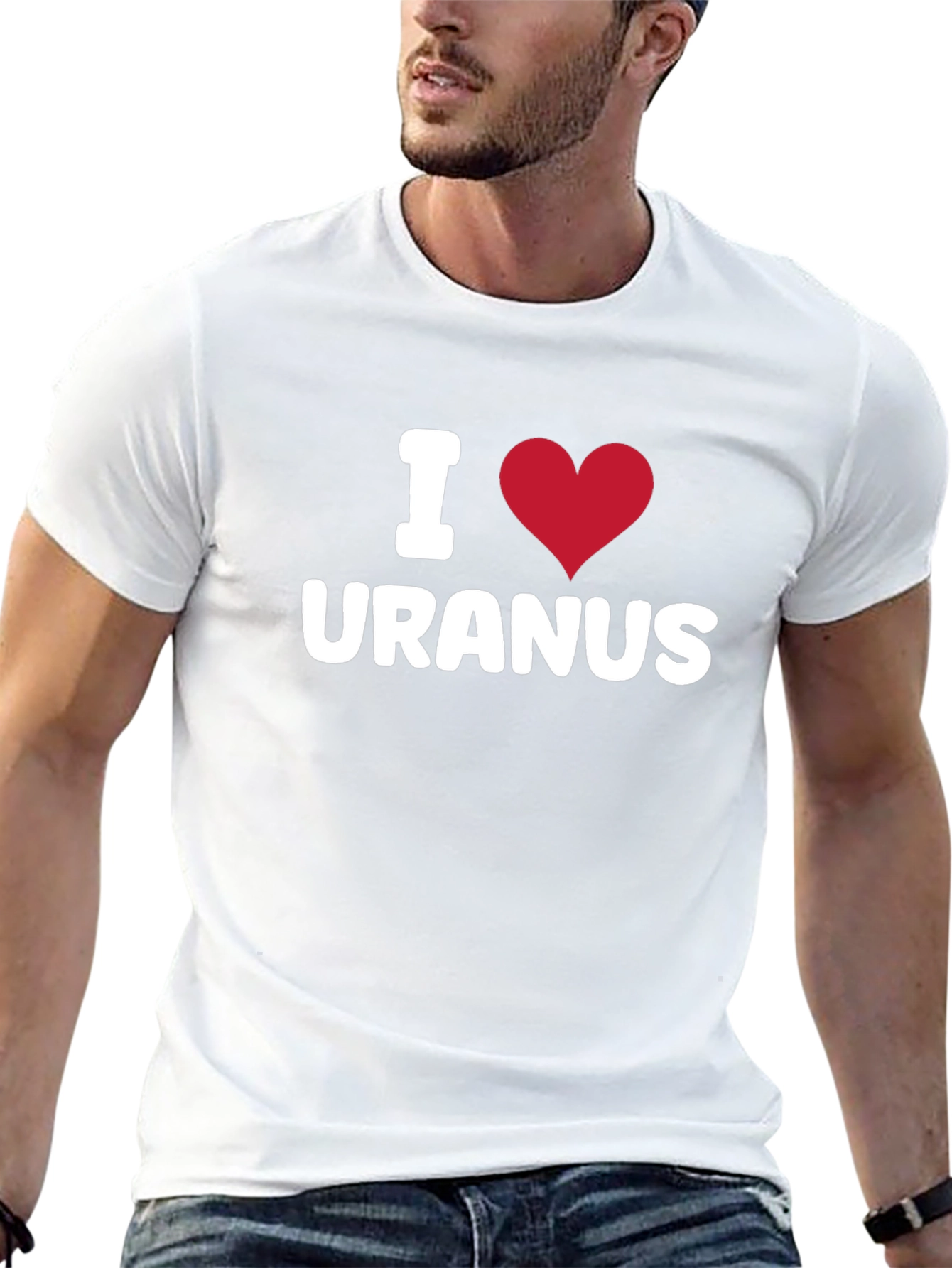 I Heart Uranus Graphic T-Shirt - Black Cotton Tee