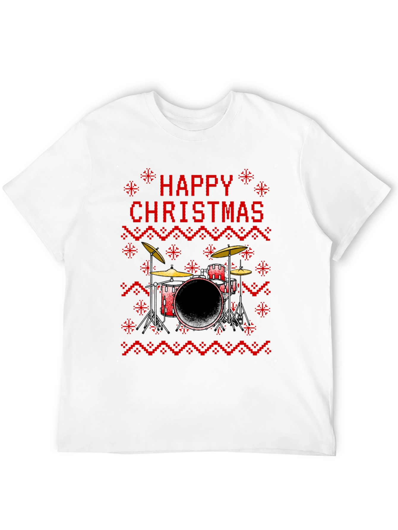 Happy Christmas Drum Set T-Shirt