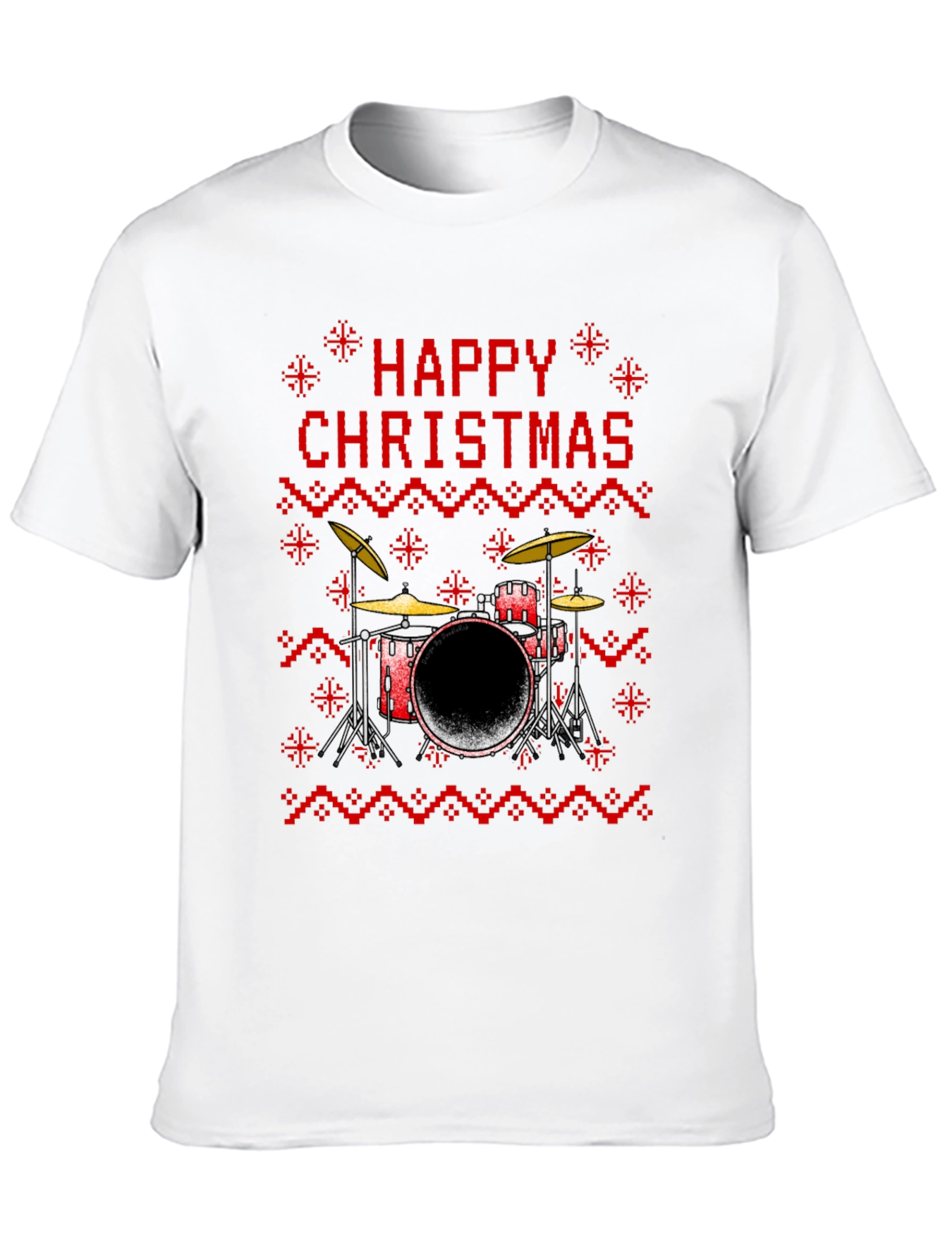 Happy Christmas Drum Set T-Shirt