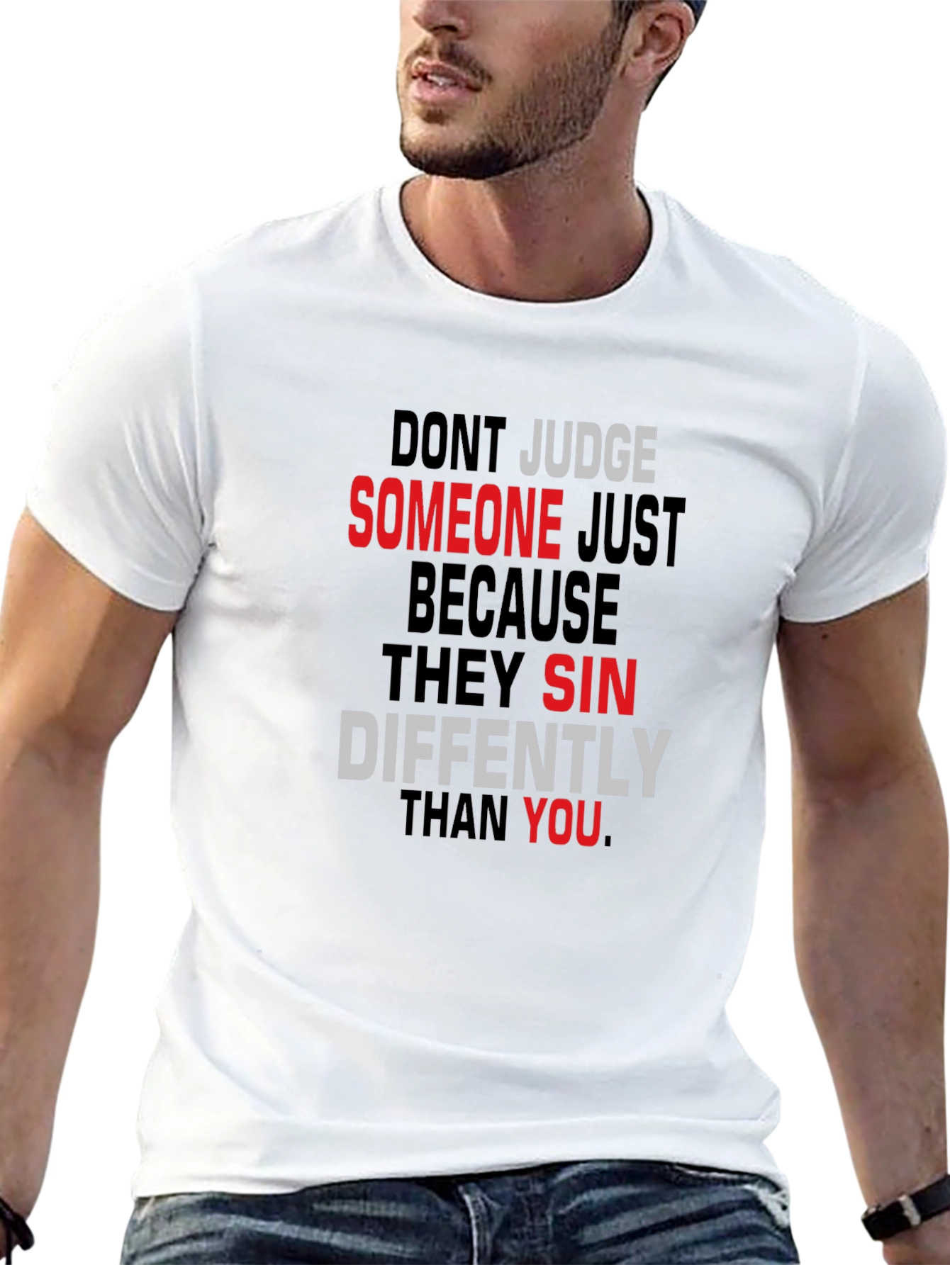 Dont Judge Black Graphic Tee