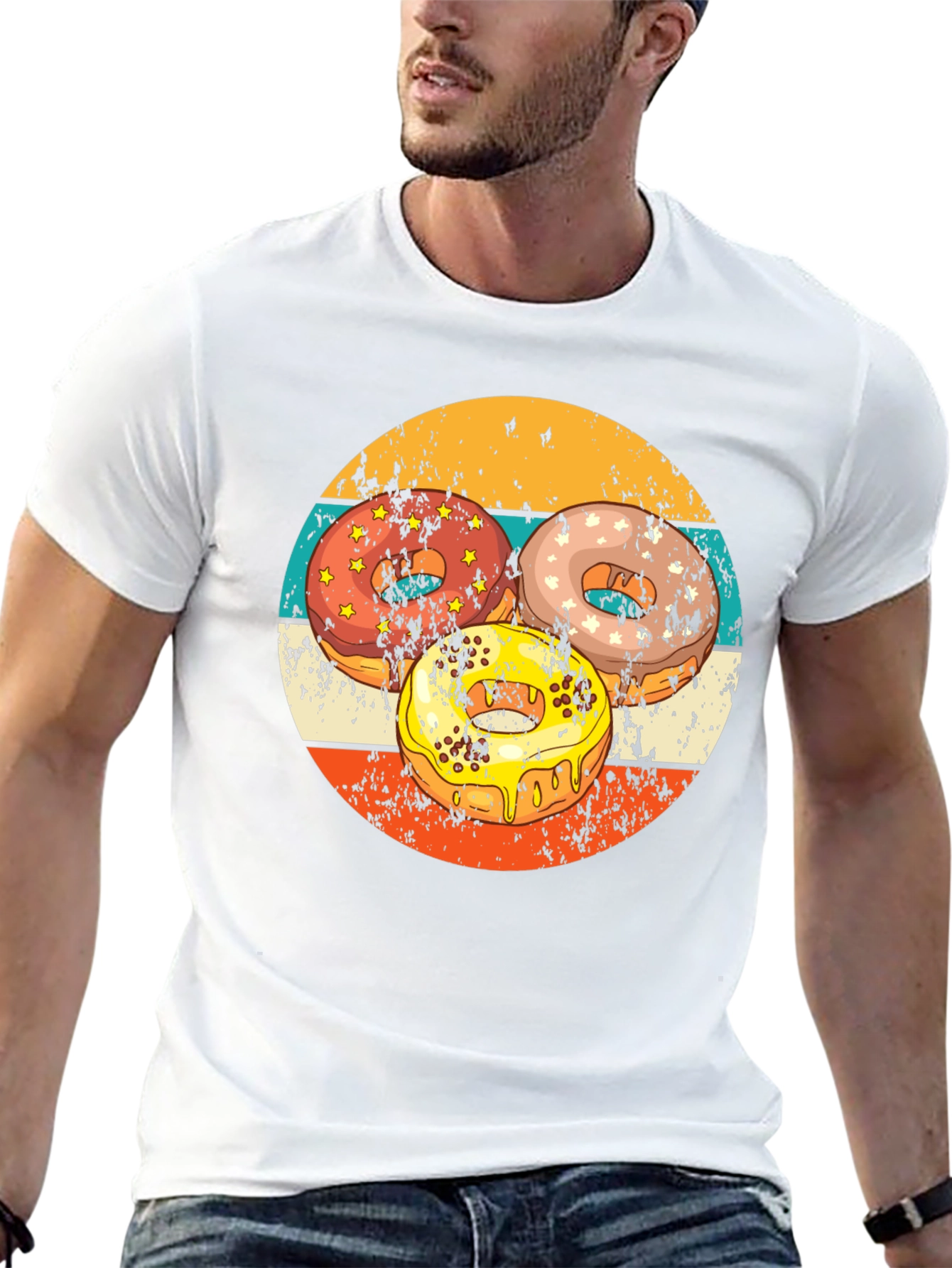 Retro Donut T-Shirt - Sweet Treat Design