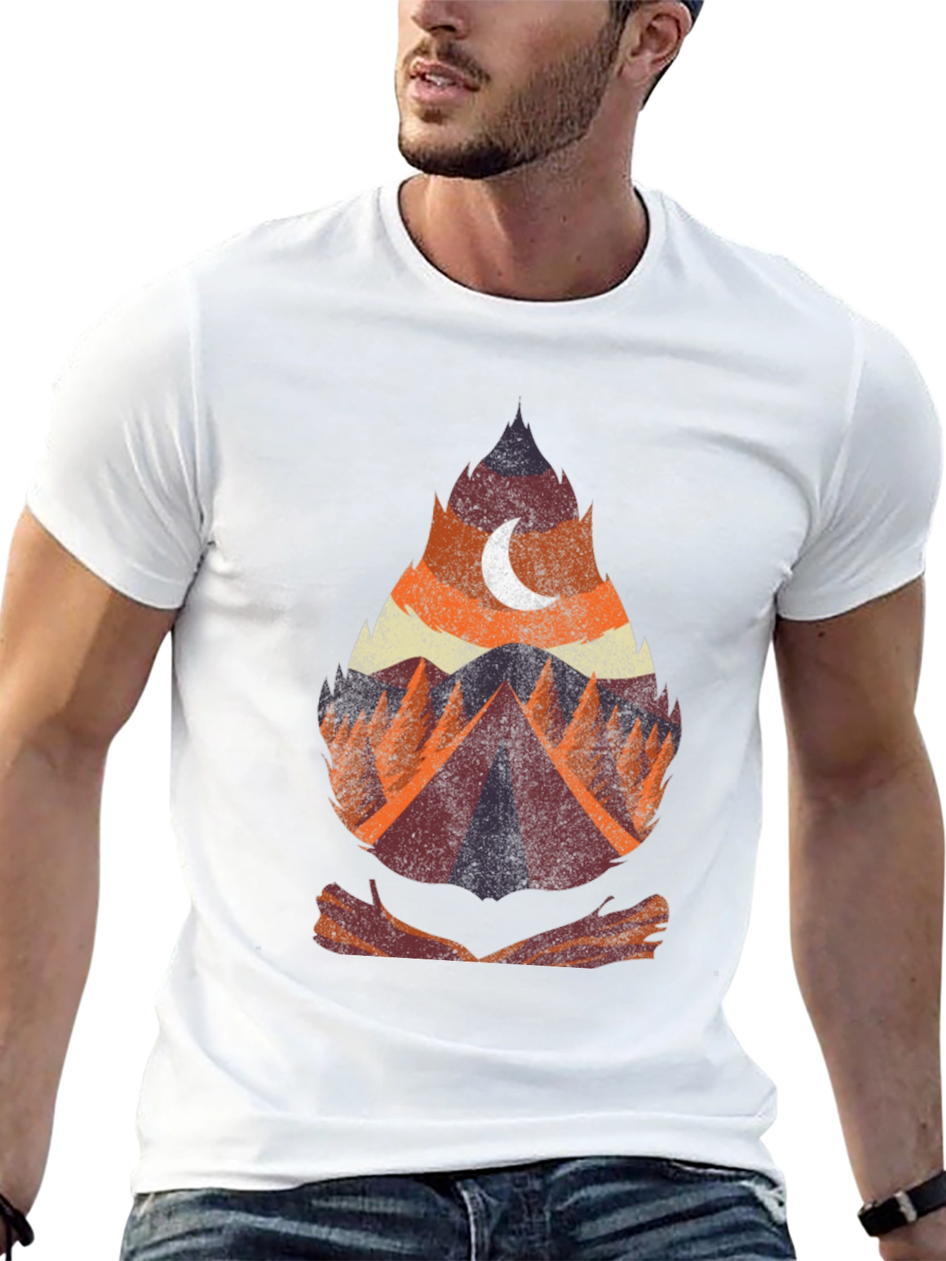 Nature Adventure Graphic Tee - Camping Theme