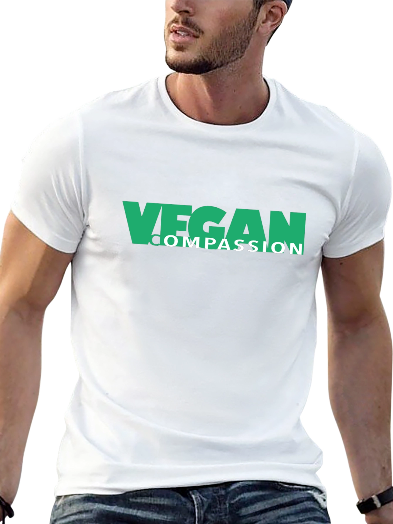 Vegan Compassion Black T-Shirt - Mens