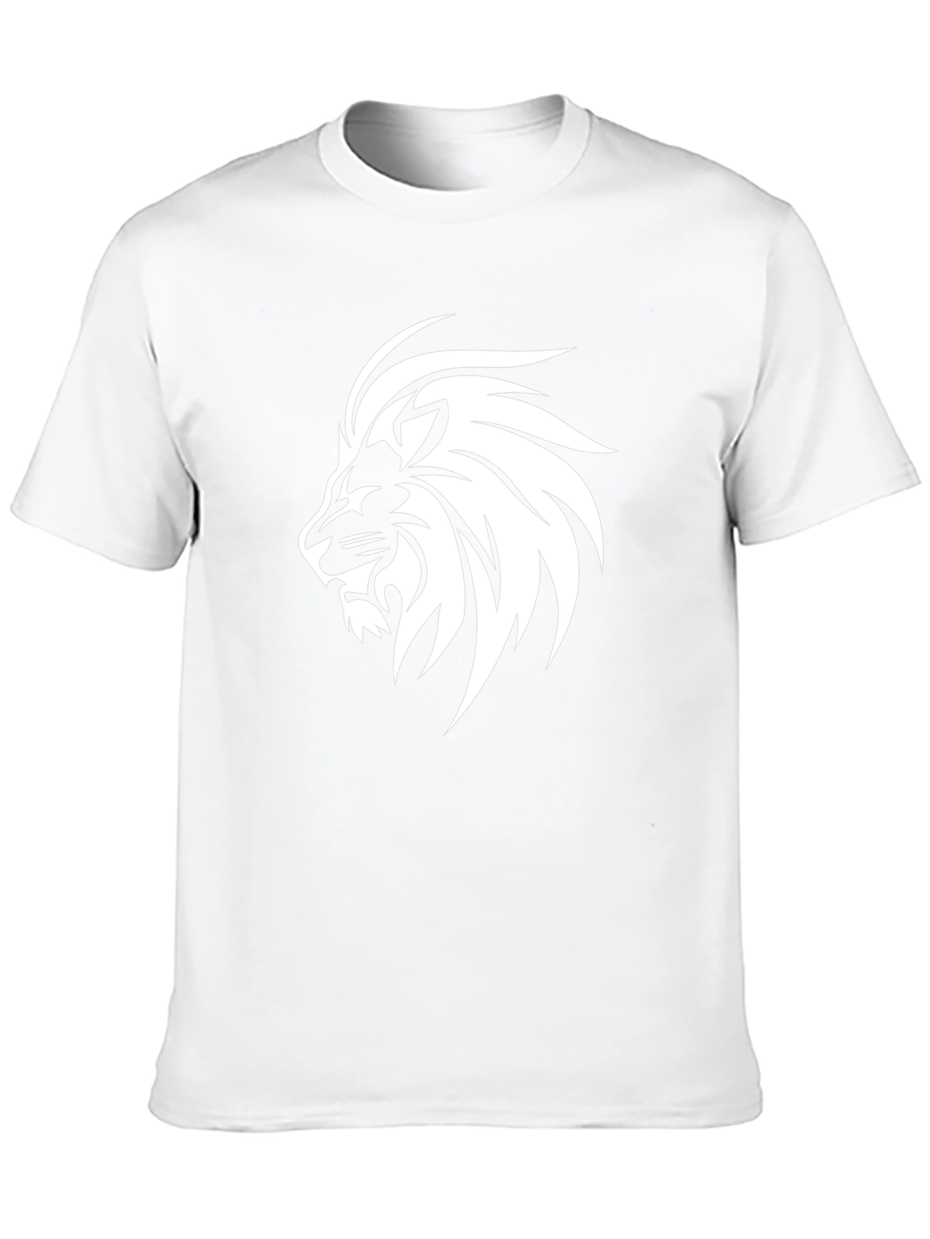 Bold Lion Graphic Tee - Black Cotton Blend