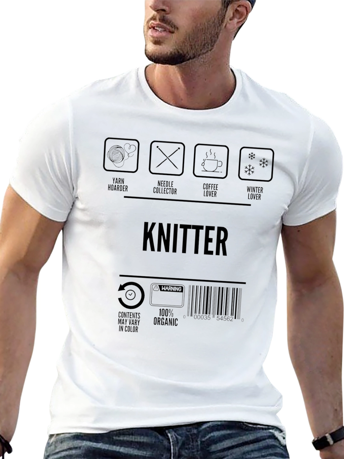 Knitter T-Shirt - Yarn Needles Coffee Winter Lover