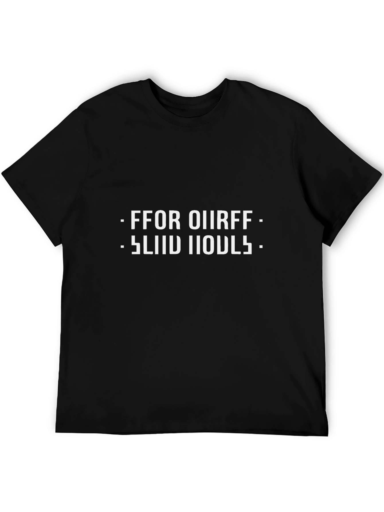 Reflective Slogan Tee - Black Casual Shirt
