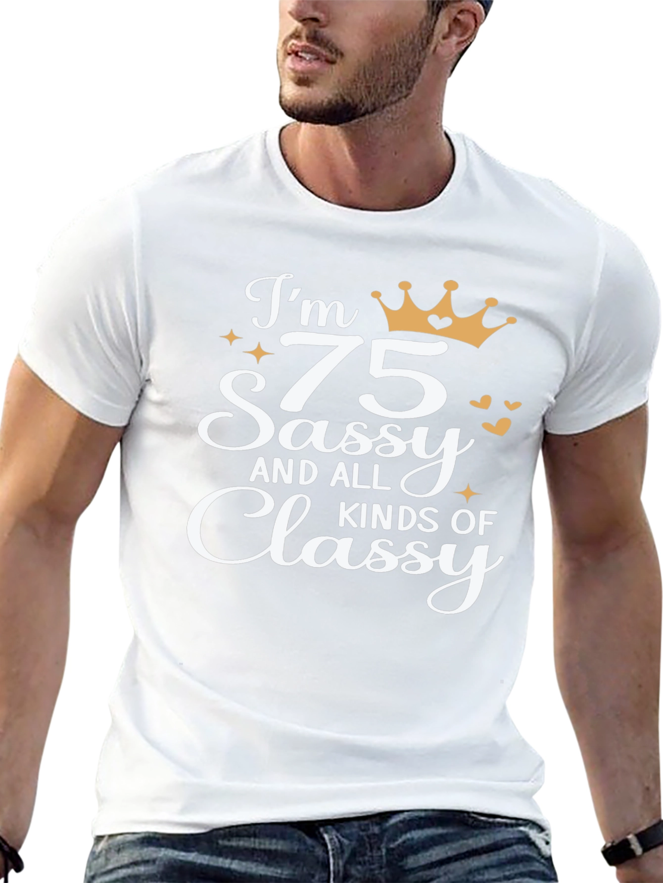 Sassy 75th Birthday Black T-Shirt