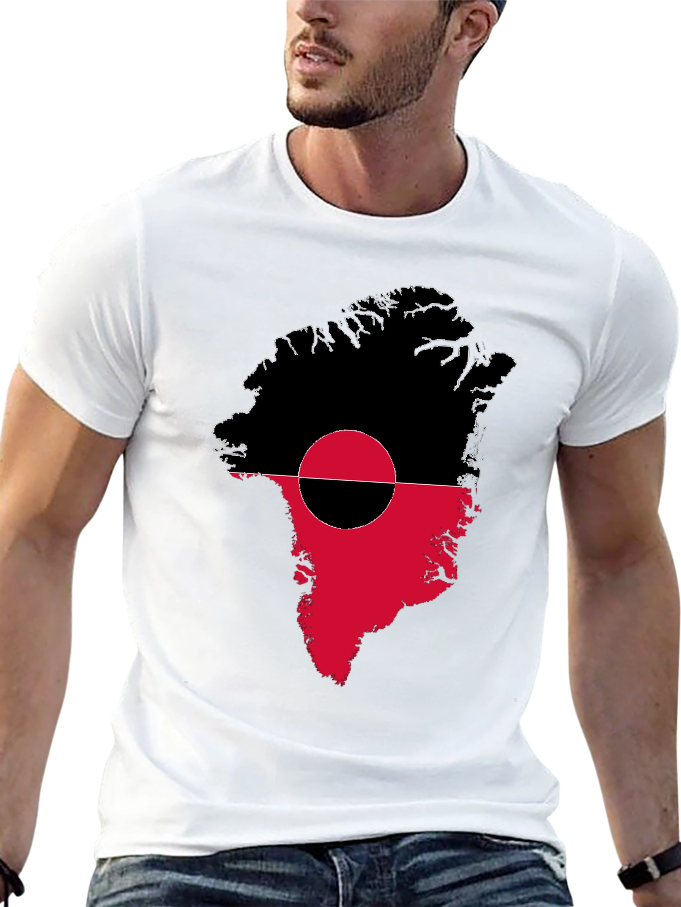 Greenland Flag T-Shirt - Unique Map Design