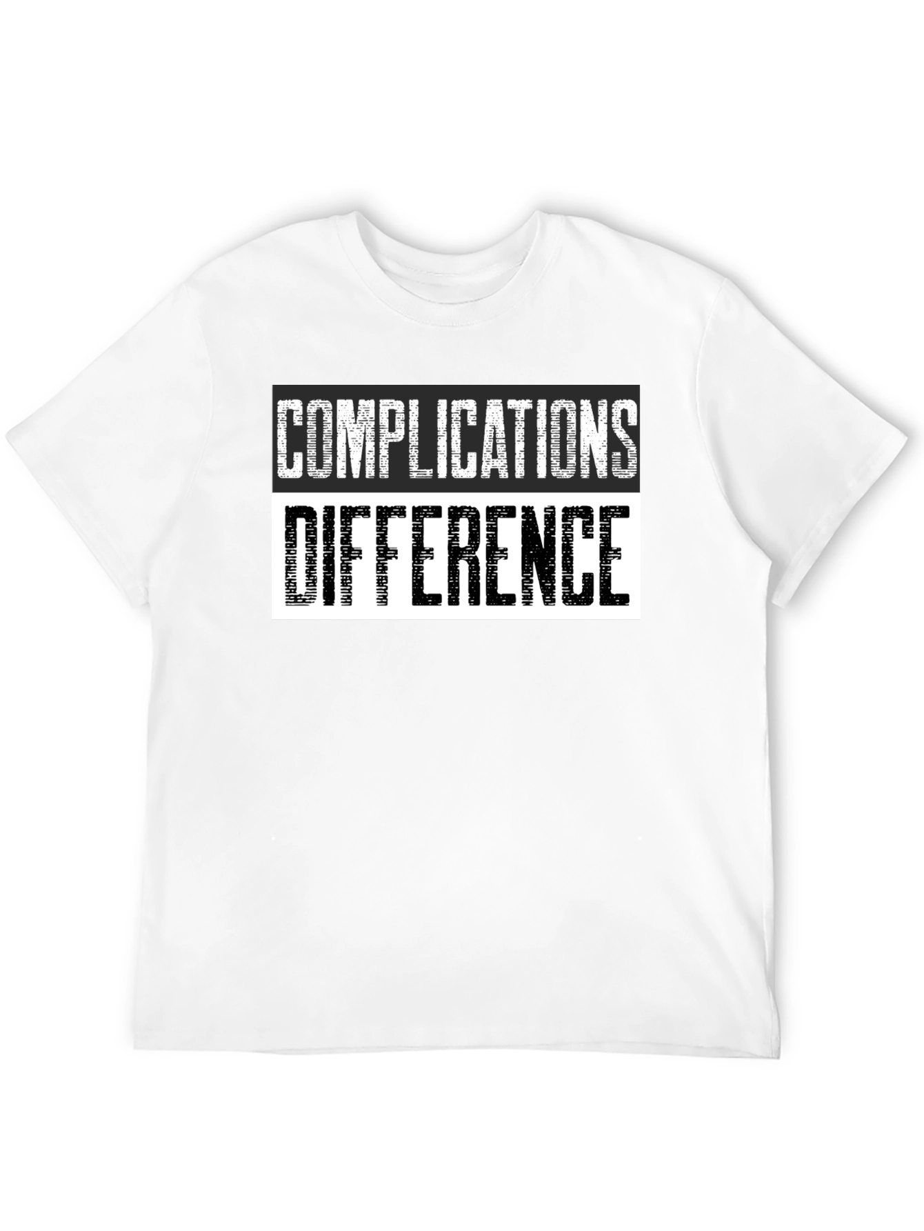Complications Difference Graphic Tee - Black Cotton T-Shirt