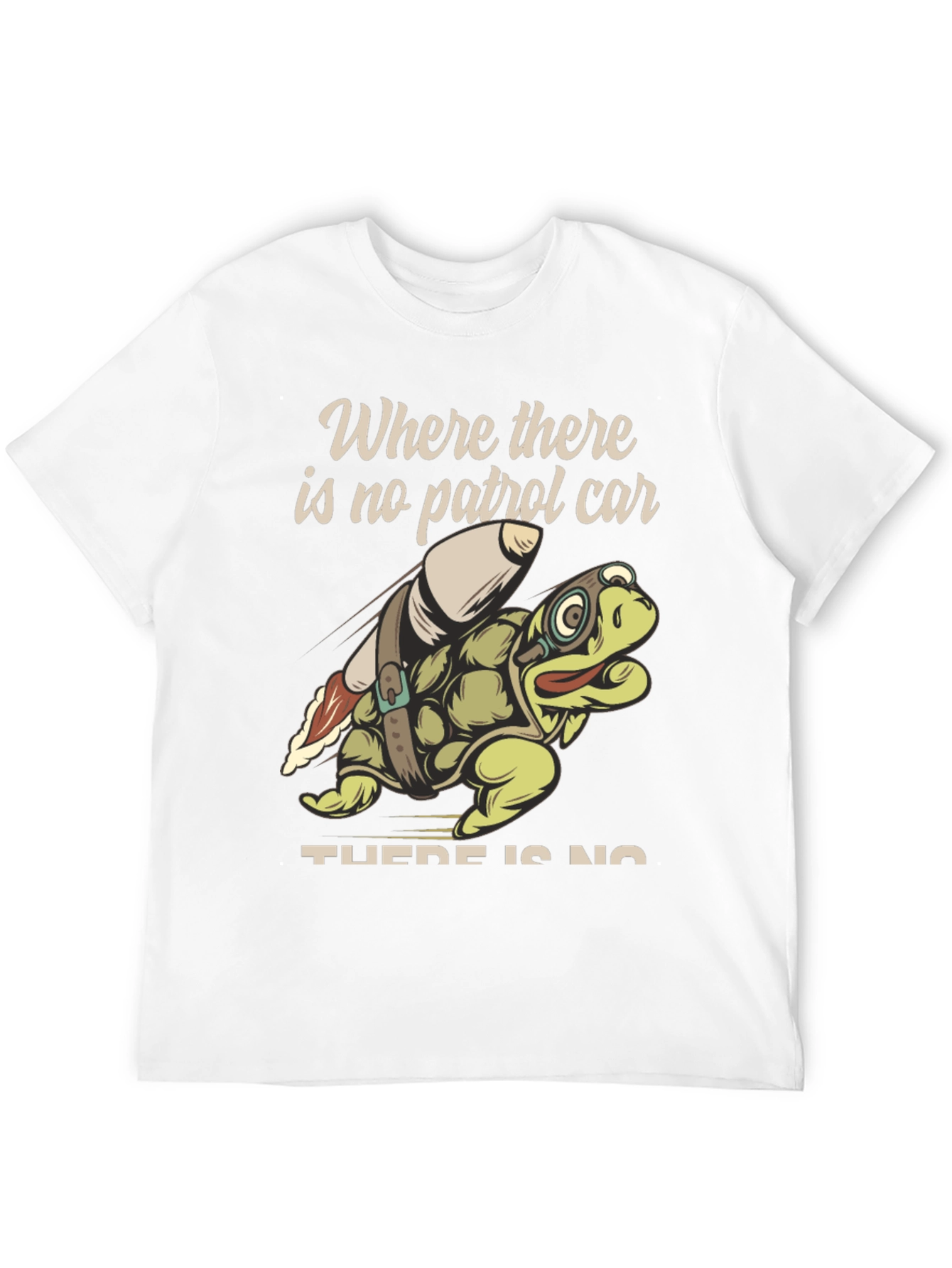 Rocket Turtle T-Shirt - Funny Cartoon Graphic Tee