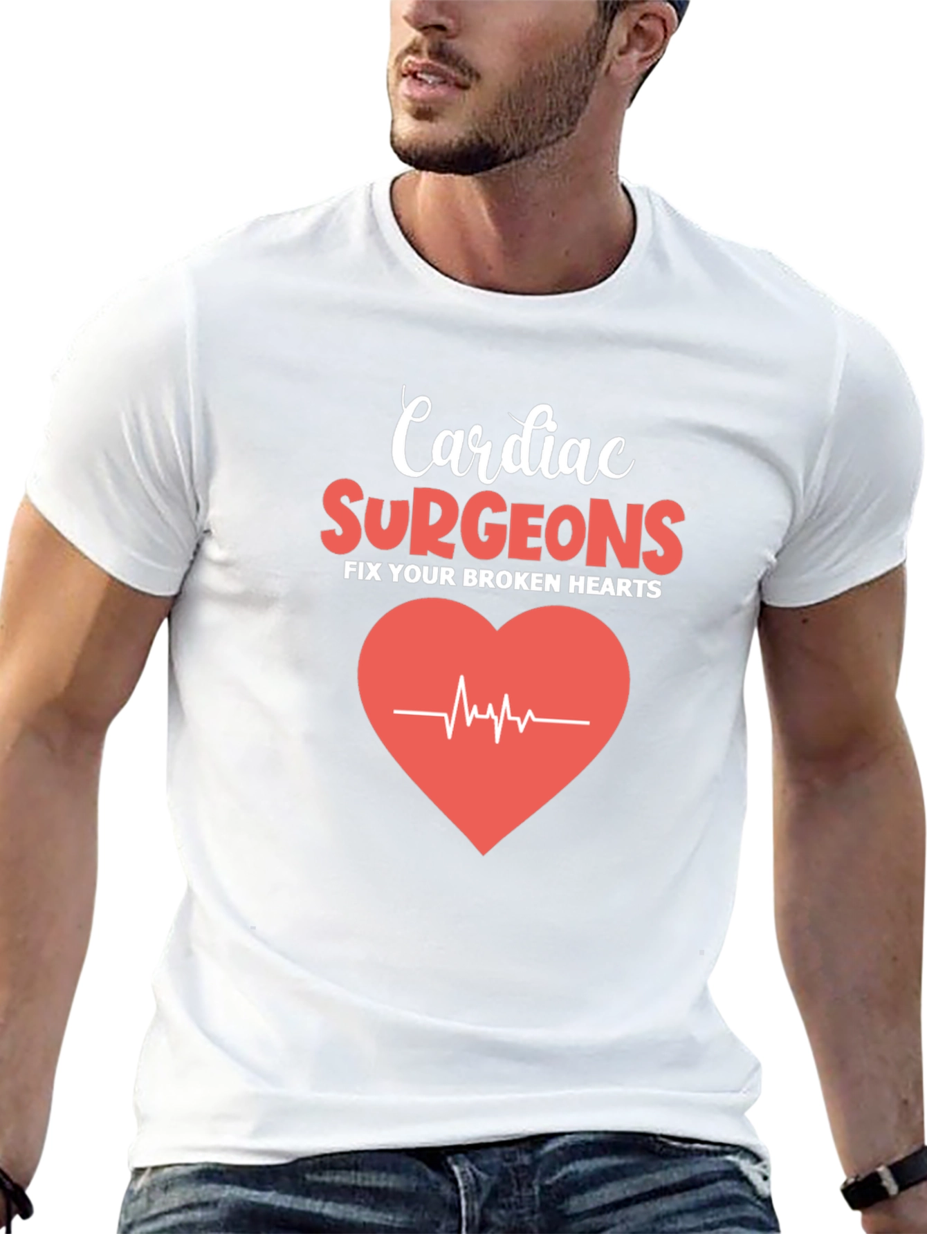 Cardiac Surgeon Heartbeat Graphic T-Shirt