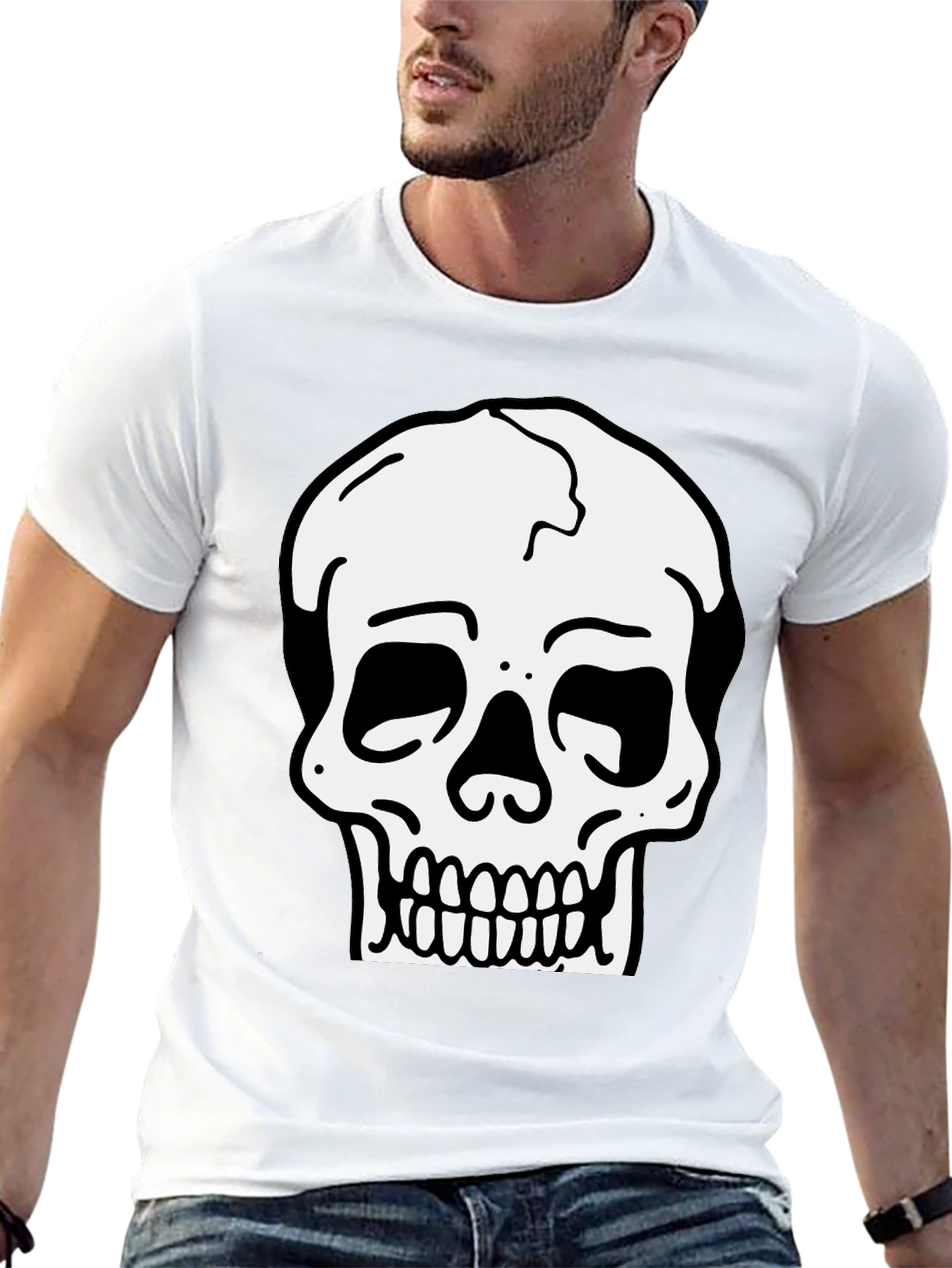 Skull Graphic Black T-Shirt for Men