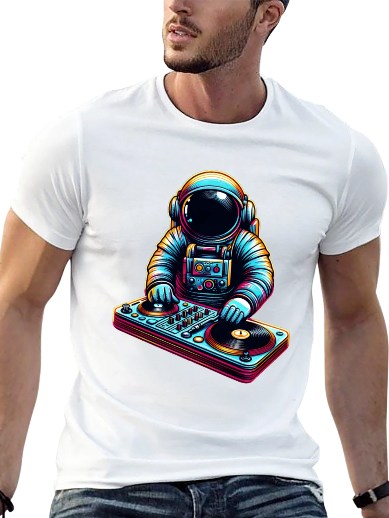 DJ Astronaut Graphic T-Shirt