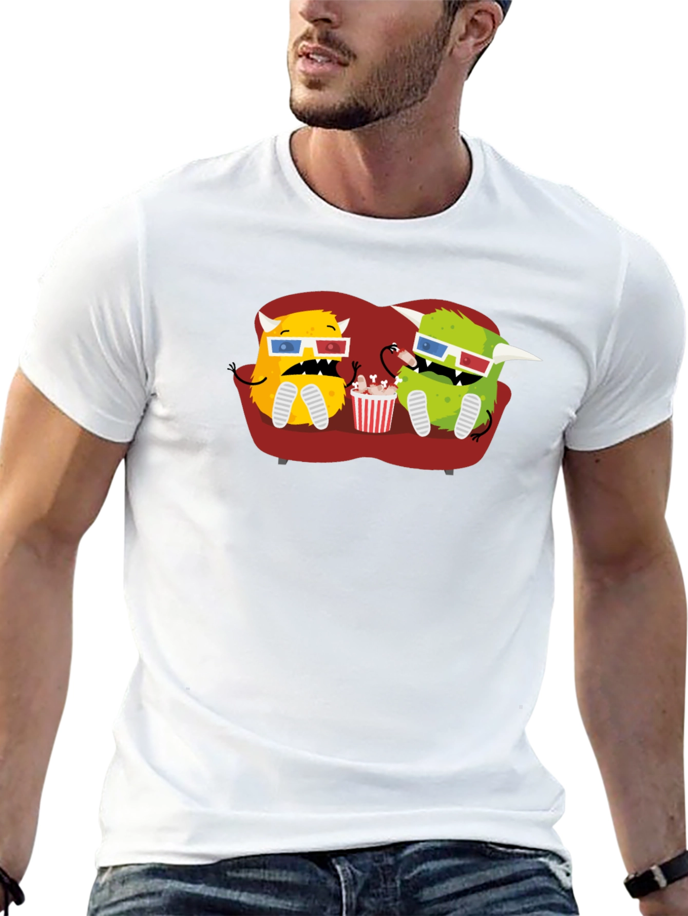 Monster Movie Night Black T-Shirt