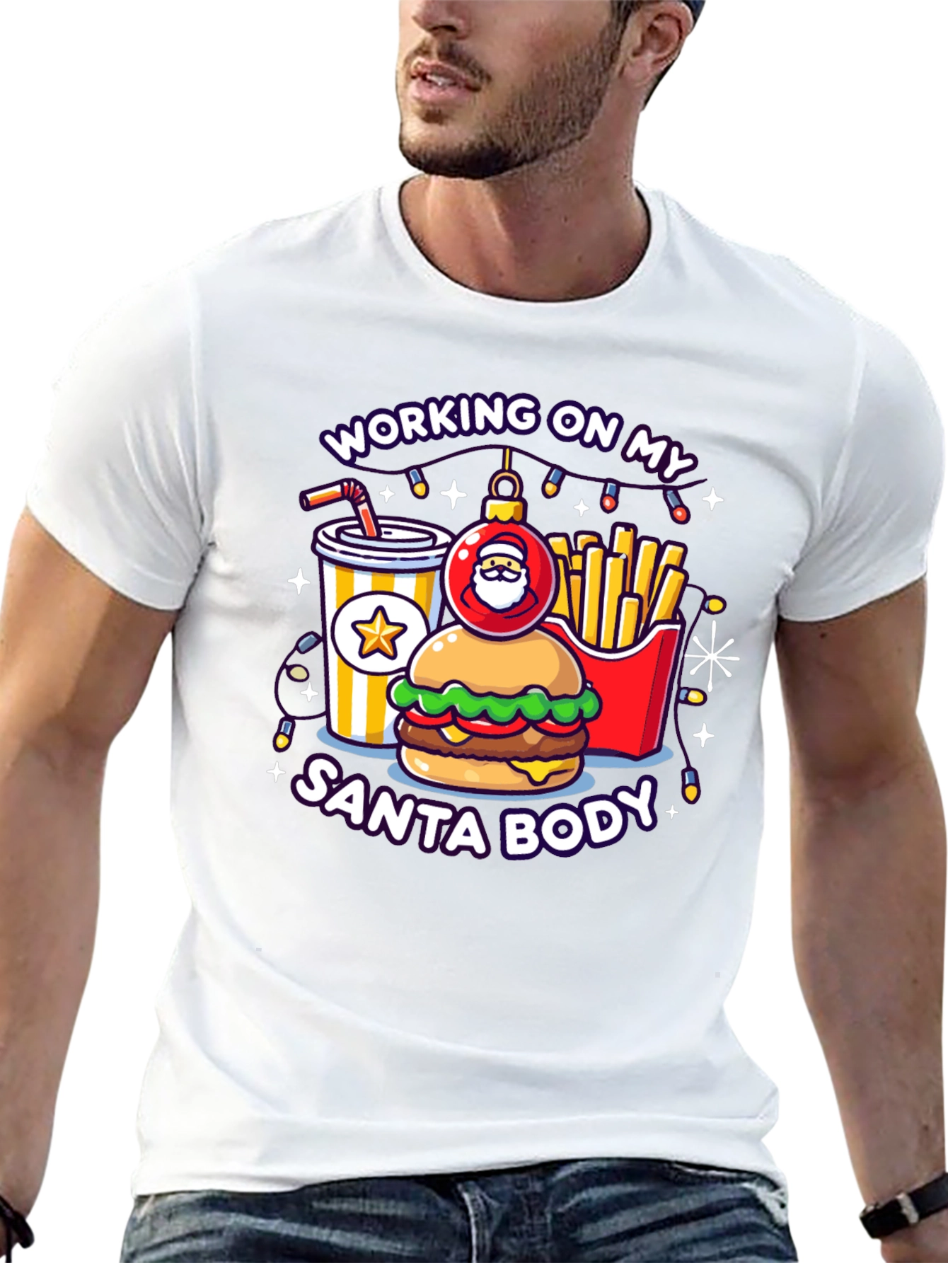 Working on My Santa Body Graphic Tee