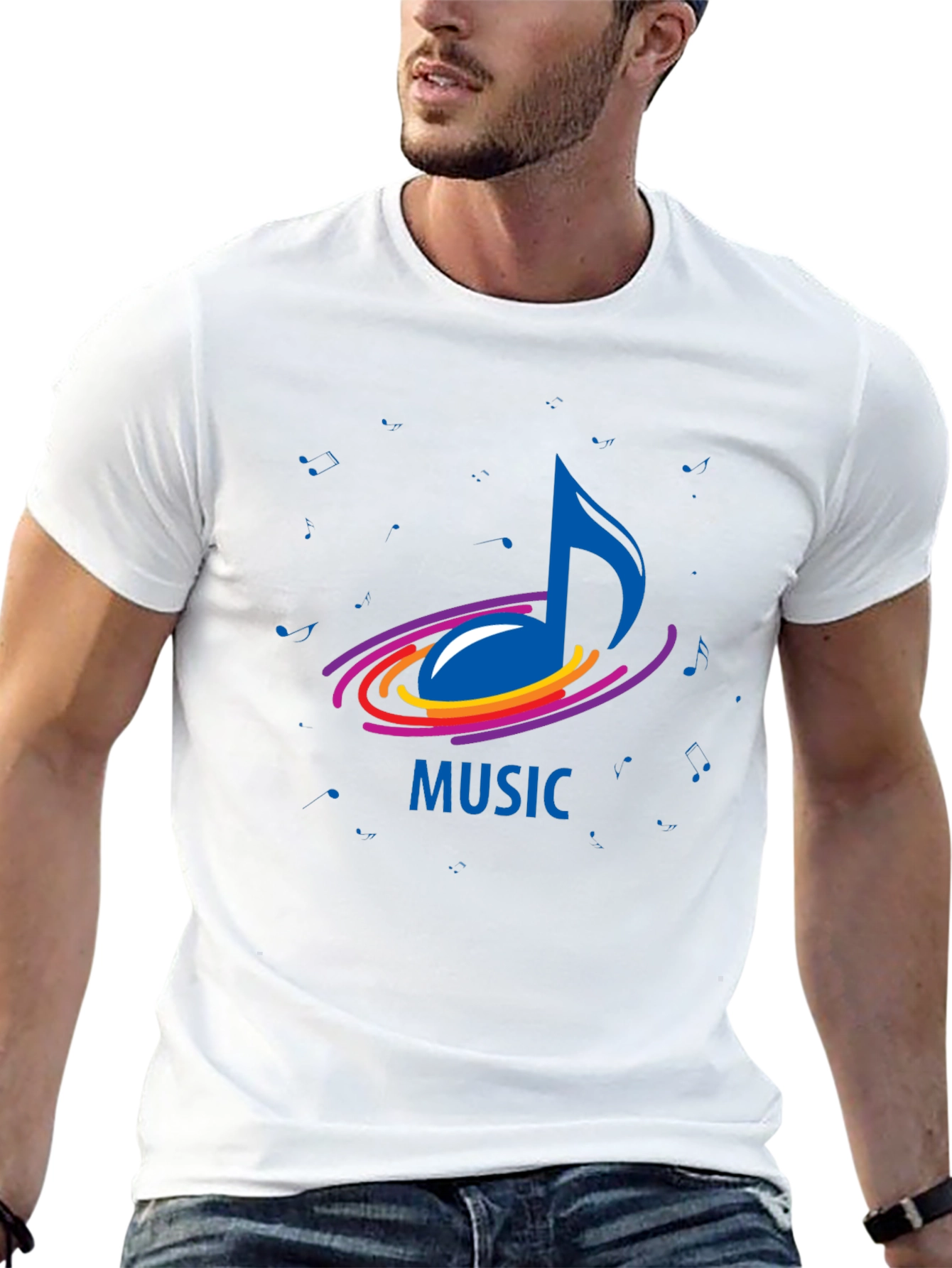 Music Note Graphic Tee - Stylish Casual Wear