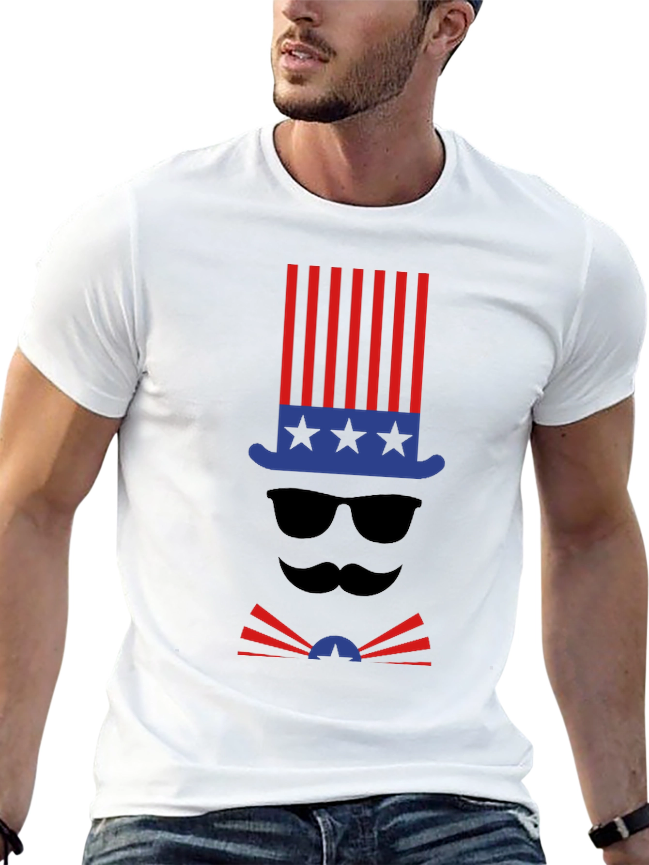 Patriotic Gentleman T-Shirt - USA Holiday Style