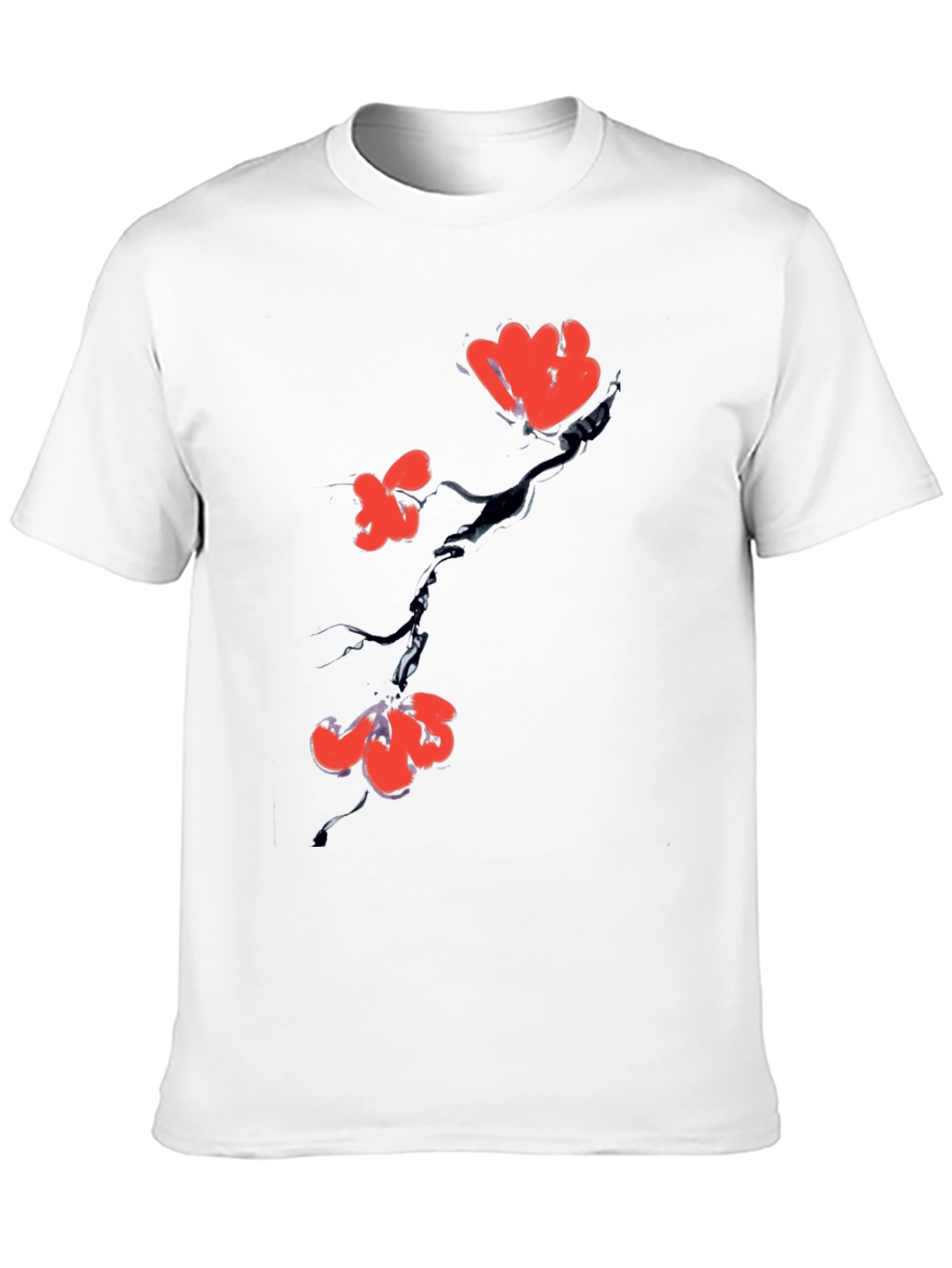 Black Floral Print Tee