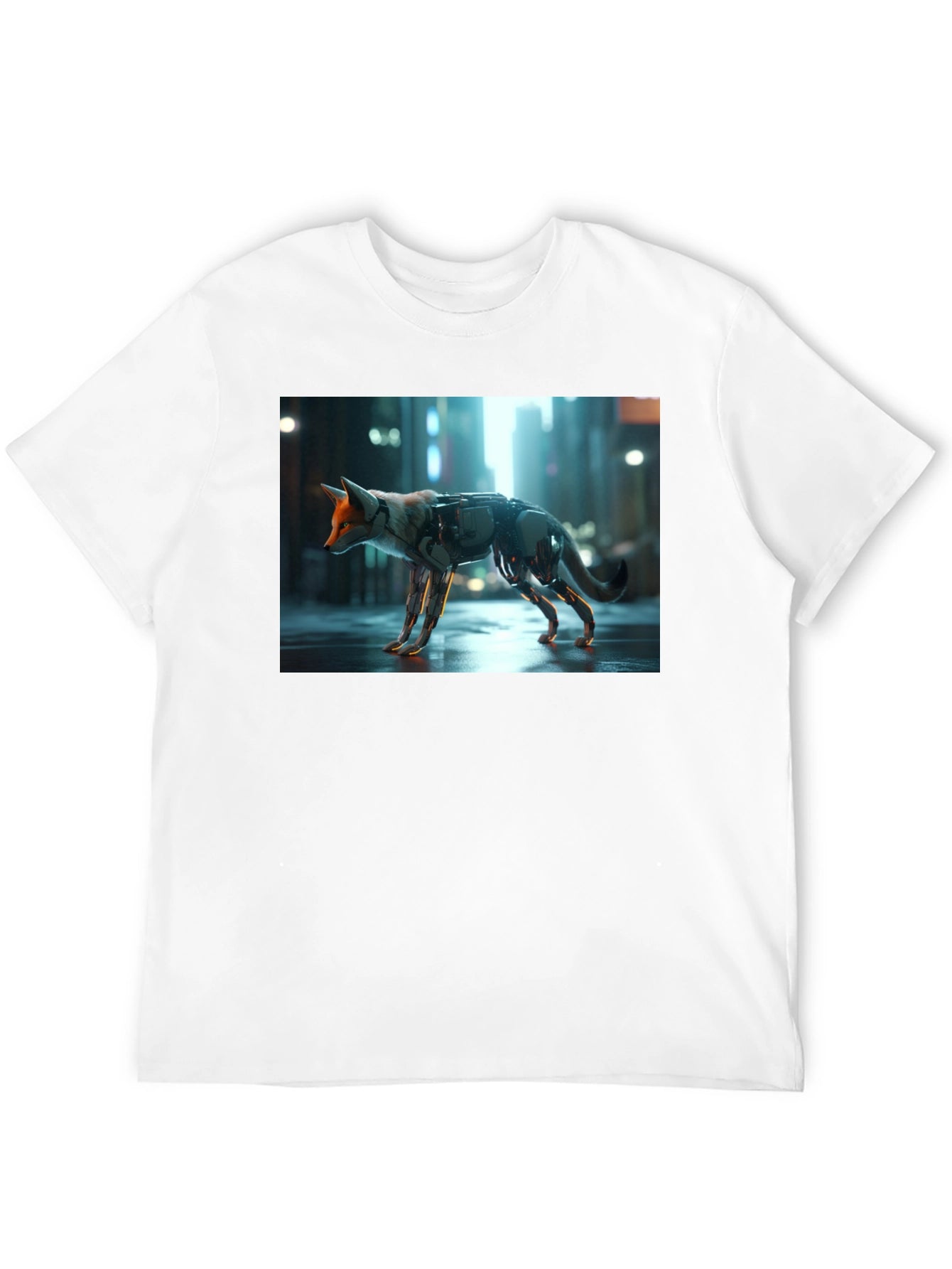 Cyberpunk Fox T-Shirt - Cool Graphic Tee