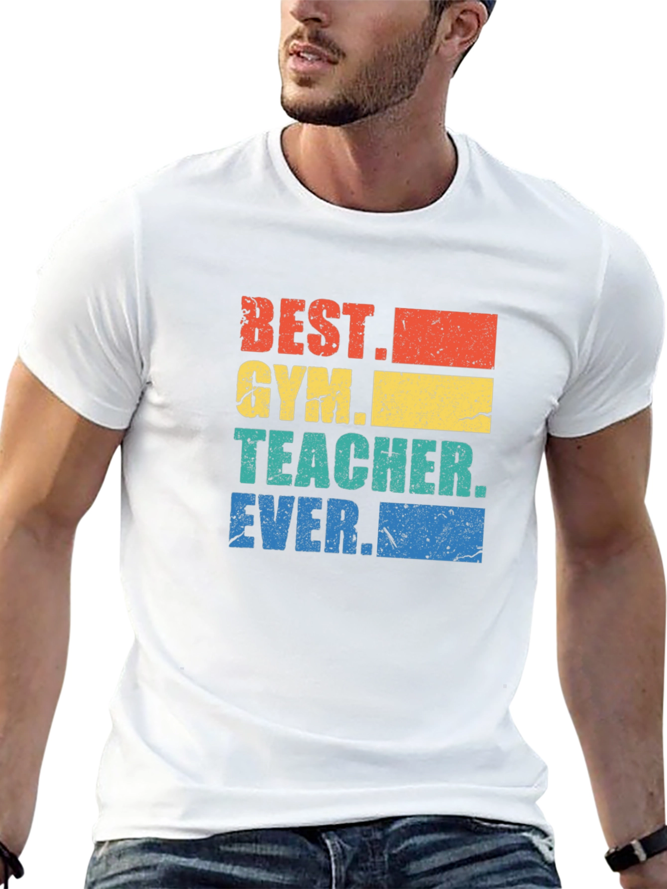 Best Gym Teacher Ever Retro Graphic T-Shirt