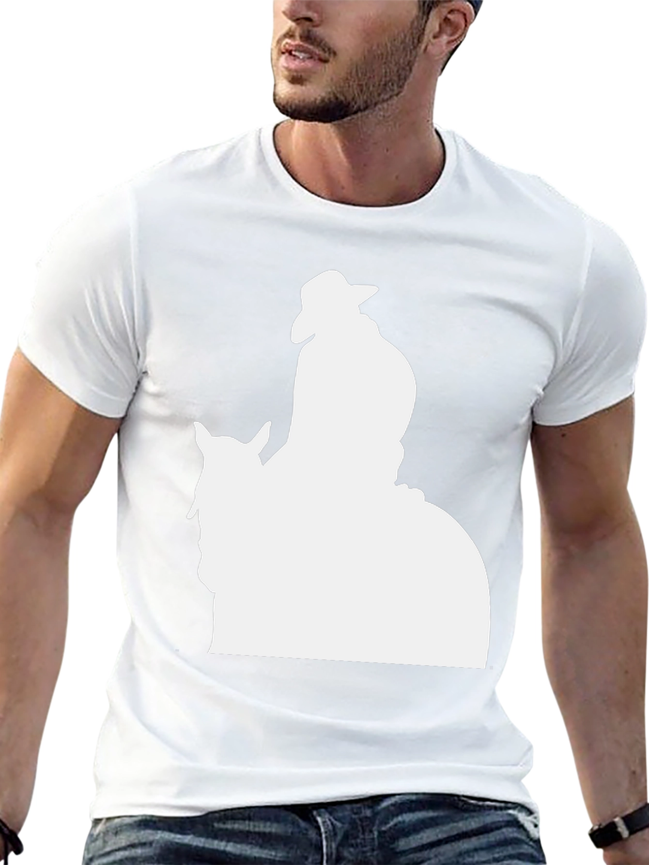 Cowboy Silhouette Graphic Tee - Classic Black