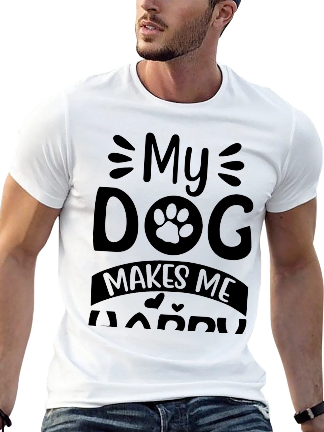My Dog Makes Me Happy Graphic Tee